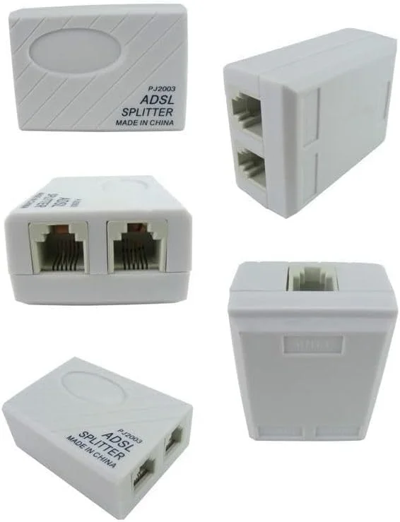 اسپلیتر ADSL/VDSL/APDT KEBILSHOP برای تلفن ثابت و مودم پهن باند، فیلتر تلفن اینترنتی - جک مادگی 6P2C RJ 11 به 2 عدد جک مادگی دوتایی 6P2C جعبه ROJET. اسپلیتر ADSL/VDSL/APDT KEBILSHOP برای تلفن ثابت و مودم پهن باند، فیلتر تلفن اینترنتی - جک مادگی 6P2C RJ 11 به 2 عدد جک مادگی دوتایی 6P2C جعبه ROJET.