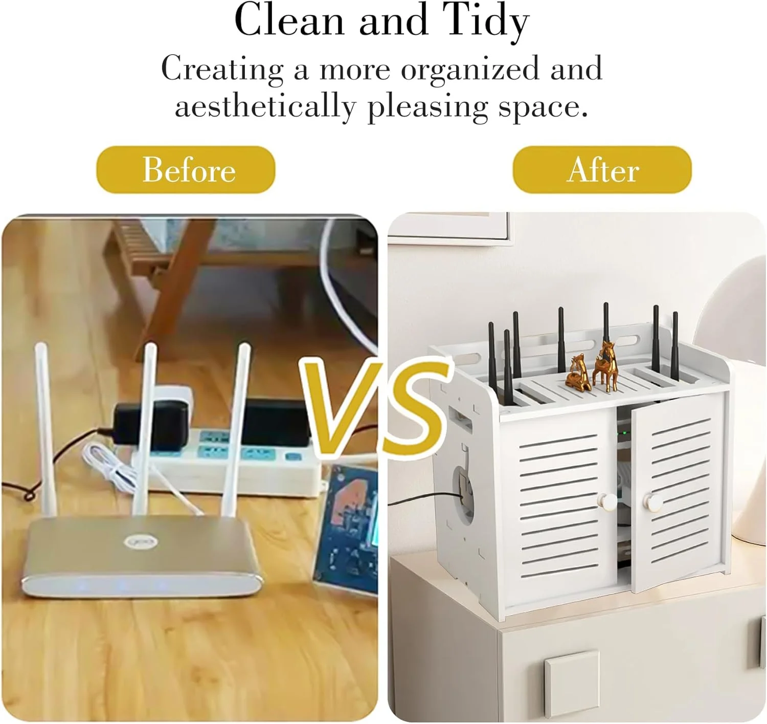 کابینت مخفی کننده مودم و روتر - جعبه وای فای 3 لایه، جعبه ذخیره سازی روتر چوبی، پوشش روتر کابل مودم، مخفی کننده روتر، جعبه روتر چند لایه، جعبه ذخیره سازی کابل برای دفتر و خانه