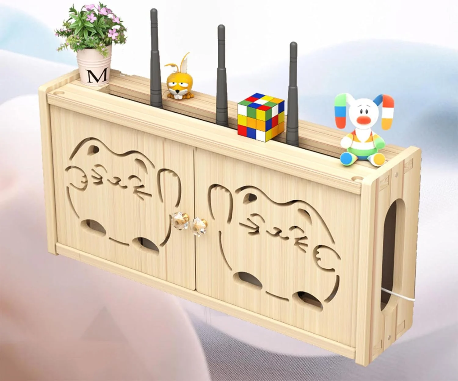 استند دیواری مودم مدل B ابعاد 36x24 سانتی‌متر