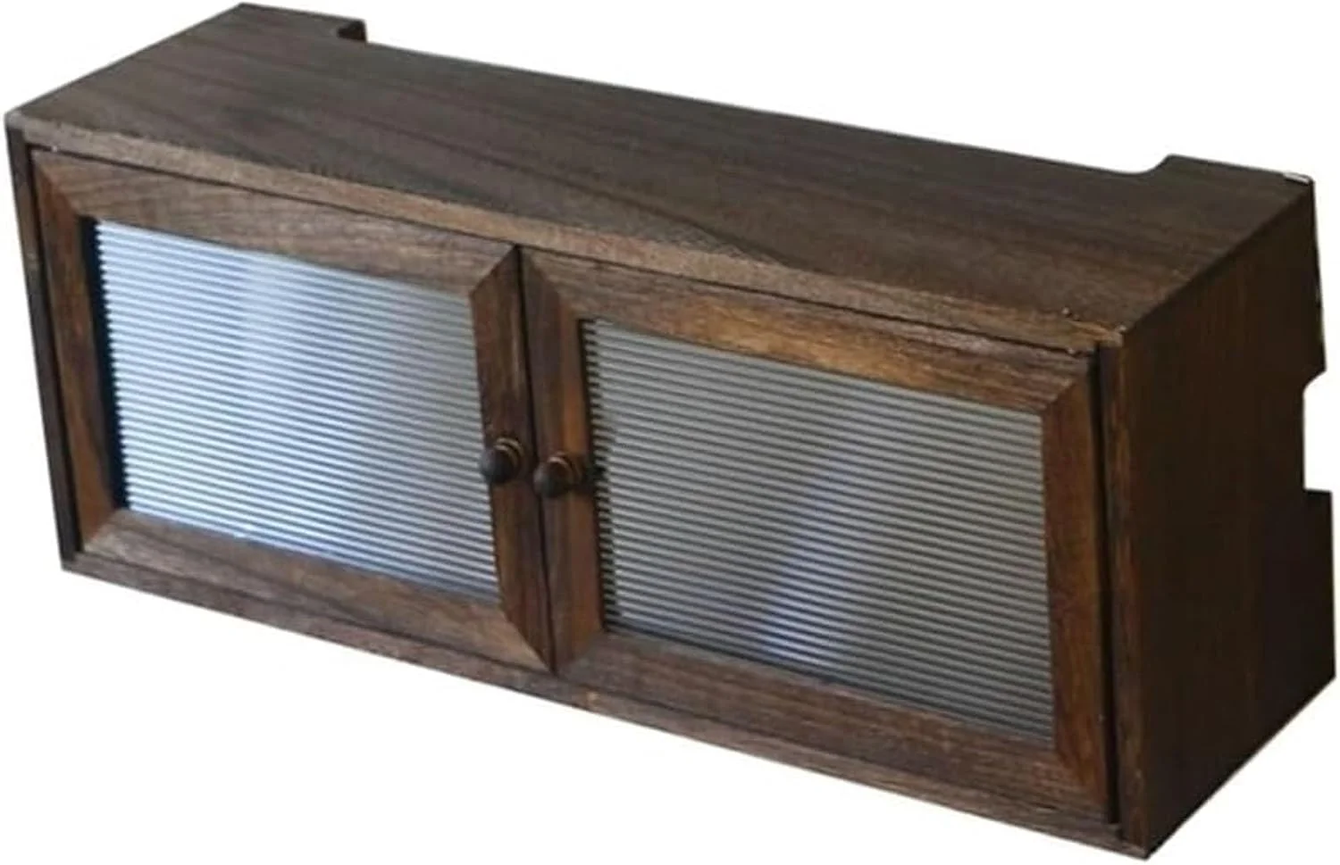 باکس ذخیره سازی روتر وای فای چوبی HOLGVE، جعبه مخفی روتر وای فای، پوشش قفسه مودم چوب جامد، سازمان دهنده مخفی کننده مدیریت کابل نوار برق (قهوه ای، 50x20 سانتی متر / 19.7x8 اینچ)