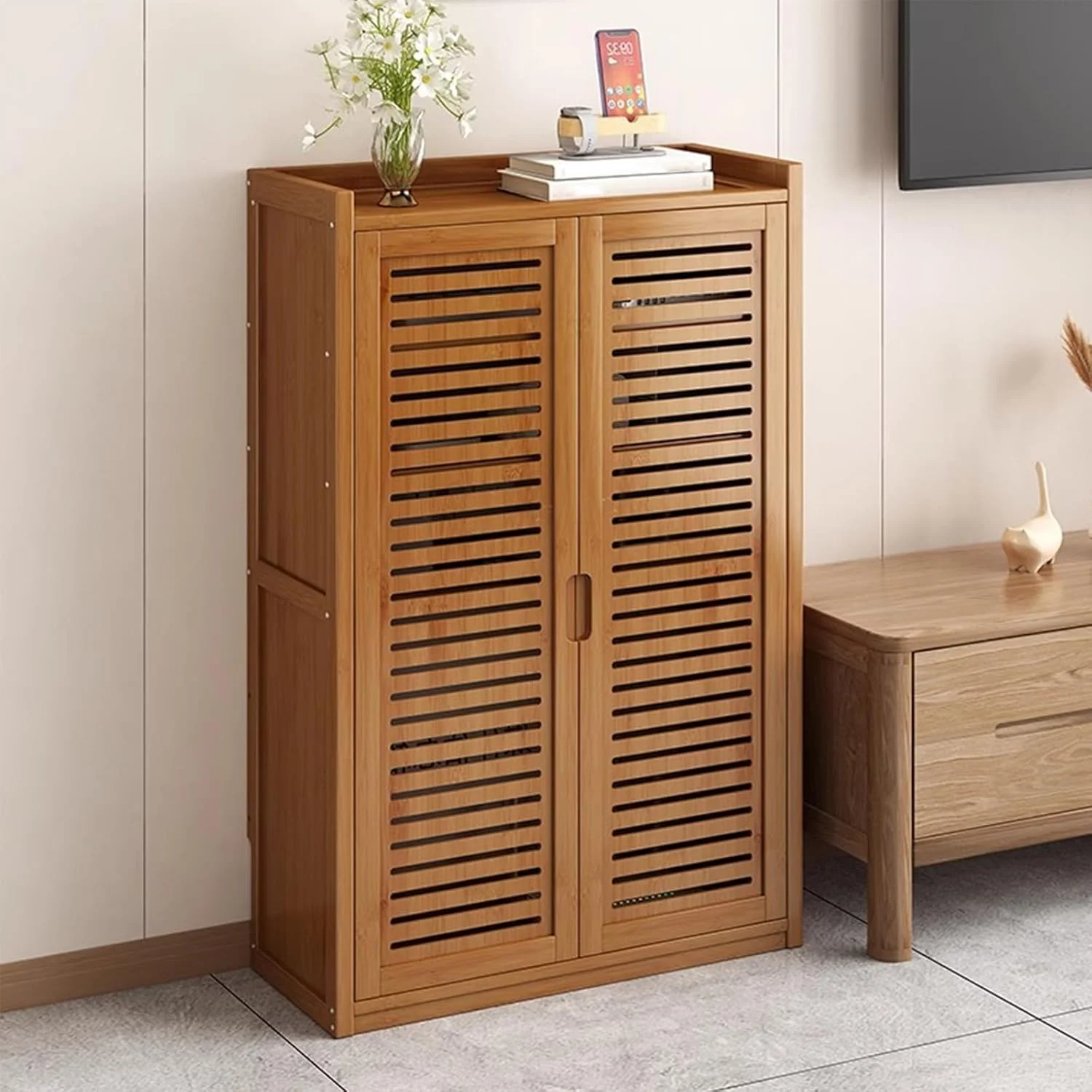 کابینت ذخیره سازی روتر وای فای، جعبه ذخیره سازی چند منظوره روتر، مخفی کننده جعبه وای فای، سازمان دهنده مودم و سیم برق ایستاده، مدیریت کابل، برای دفتر و خانه (کوچک)