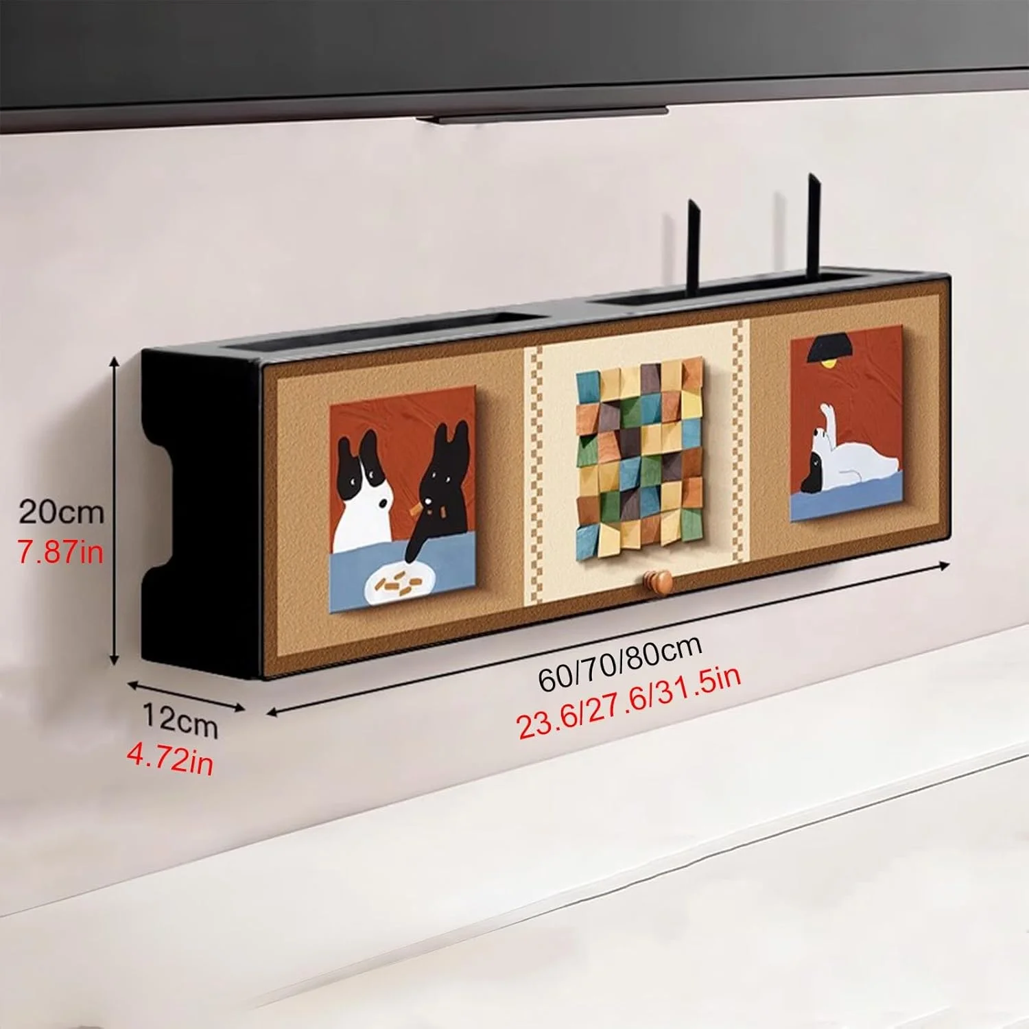 باکس ذخیره سازی روتر وای فای دیواری، کابینت ذخیره سازی رسانه خانگی، مخفی کننده باکس روتر، قفسه مودم، مناسب برای اتاق خواب، اتاق نشیمن (بژ، 70 سانتی متر) باکس ذخیره سازی روتر وای فای دیواری، کابینت ذخیره سازی رسانه خانگی، مخفی کننده باکس روتر، قفسه مودم، مناسب برای اتاق خواب، اتاق نشیمن (بژ، 70 سانتی متر)