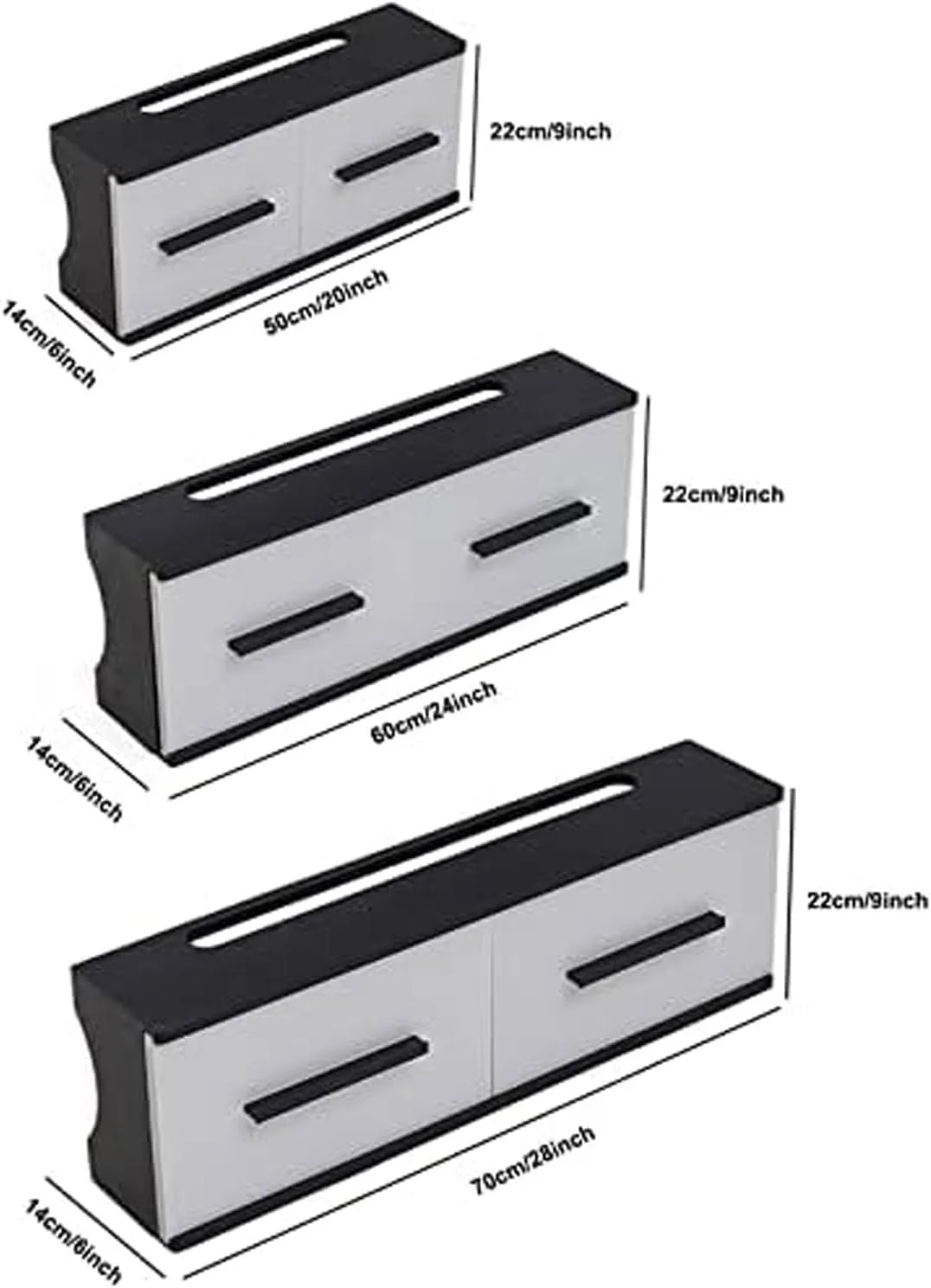 نگهدارنده قفسه دیواری شناور برای جعبه ذخیره سازی روتر ایده آل برای روتر وای فای مودم مینی پروژکتور جعبه تلویزیون بلندگو و موارد دیگر