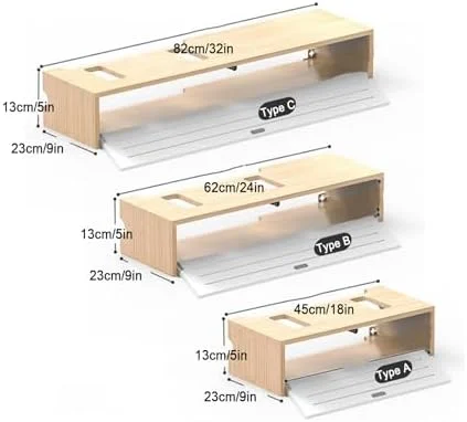 شلف دیواری چوبی روتر، جعبه نگهداری تزئینی برای مودم وای فای، قفسه روتر شیک، آویز/زمینی (خاکستری + سفید 81 سانتی متر)