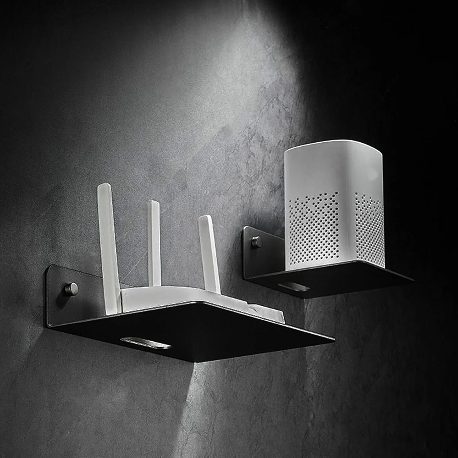 پایه نگهدارنده رومیزی برای مودم، استیل ضد زنگ، قفسه ذخیره سازی بالای صفحه تلویزیون، قفسه ضخیم کننده برای روتر