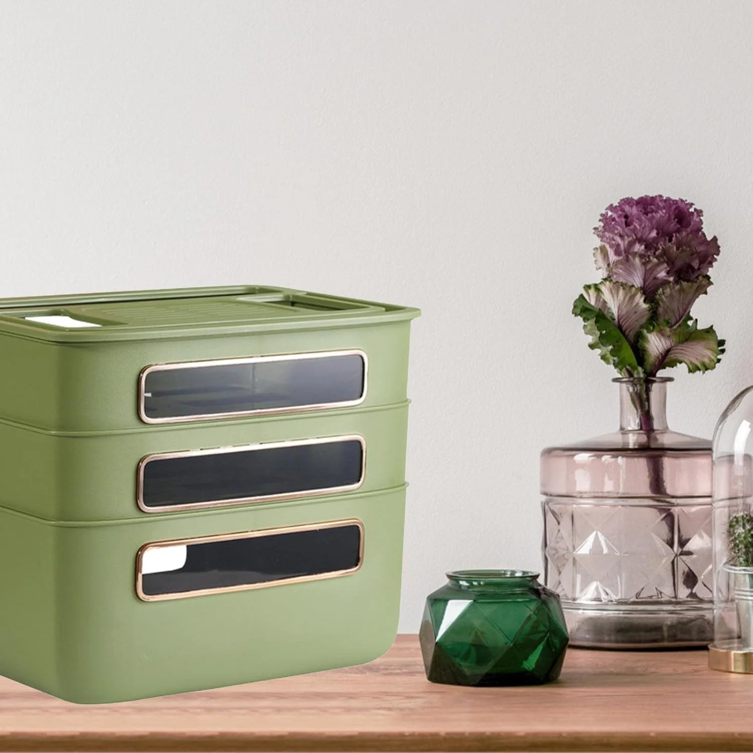 جعبه نگهداری روتر بی‌سیم - سازمان‌دهنده روتر و مودم رومیزی | جعبه مدیریت سیم قفسه روتر چند منظوره برای سازماندهی اتاق نشیمن