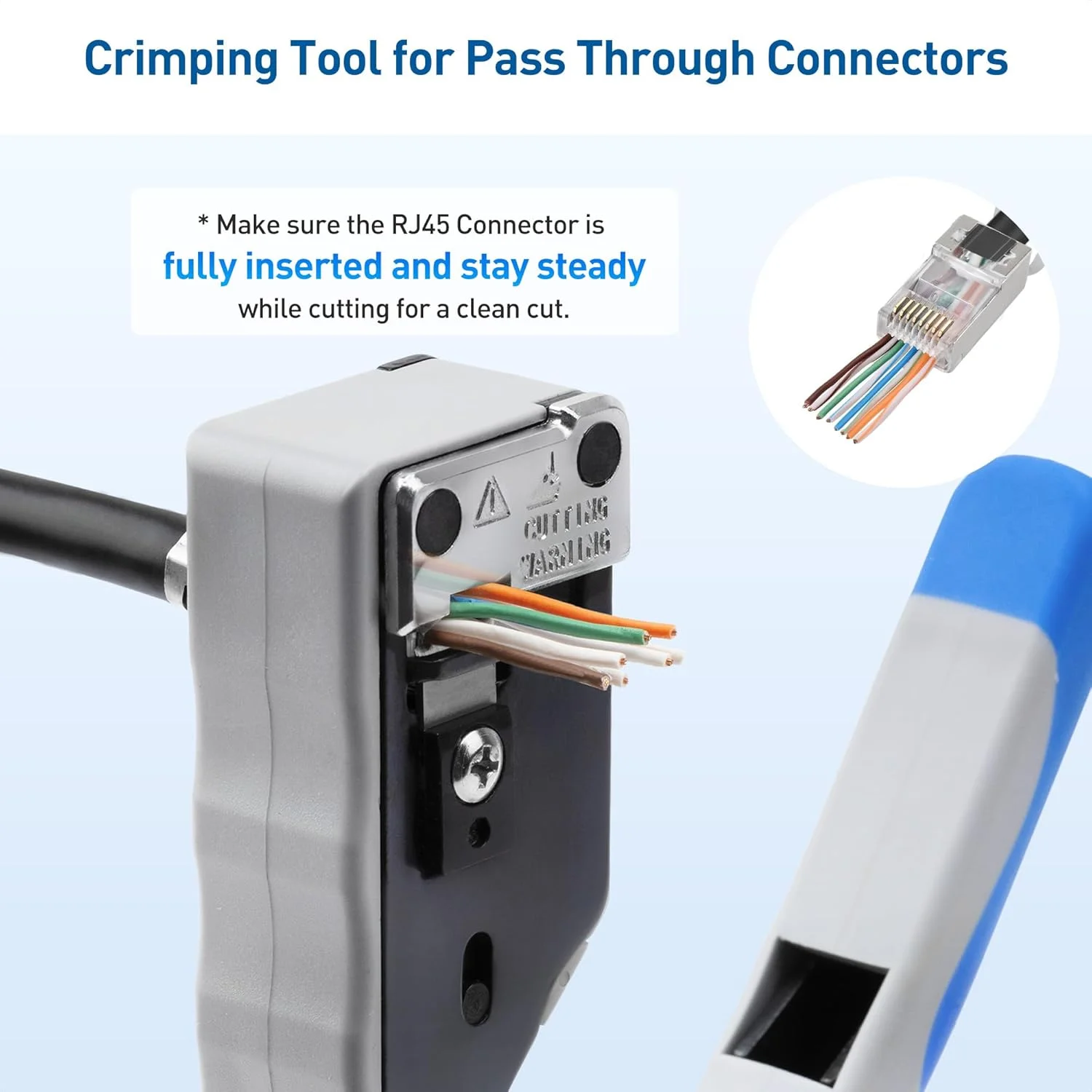 ابزار پرس RJ45 ماژولار Cable Matters برای کانکتورهای عبوری شیلددار ابزار پرس RJ45 ماژولار Cable Matters برای کانکتورهای عبوری شیلددار