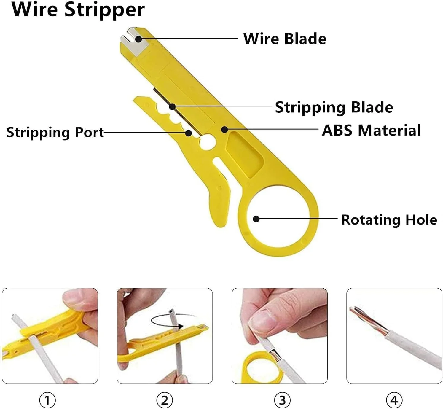 ست ابزار پرس RJ45 فنری X، ابزار پرس کابل شبکه با کیفیت عالی برای کابل های اترنت Cat5 Cat6، شامل 30 عدد کانکتور 1.1 میلی متری برای نصب و تعمیرات مطمئن شبکه