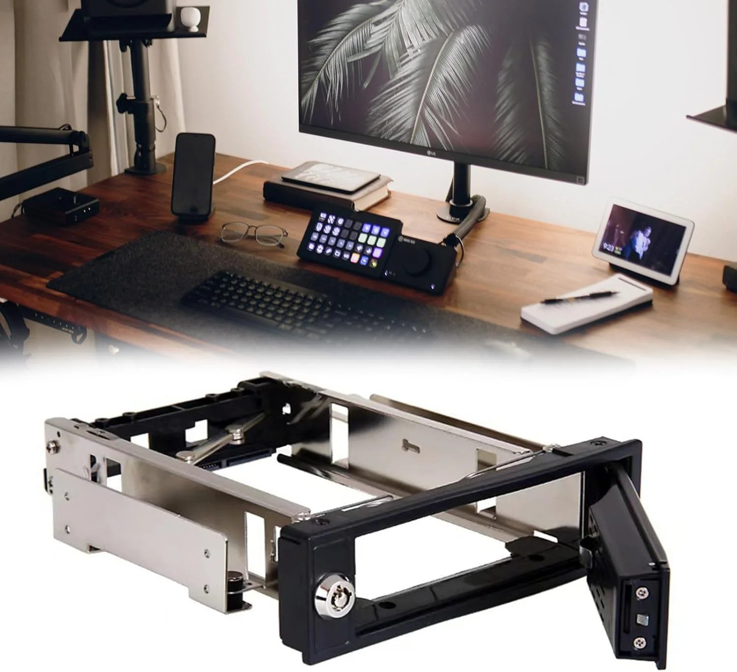 محفظه داخلی 5.25 اینچی بدون سینی با قابلیت تعویض سریع برای هارد دیسک های 3.5 اینچی با قفل