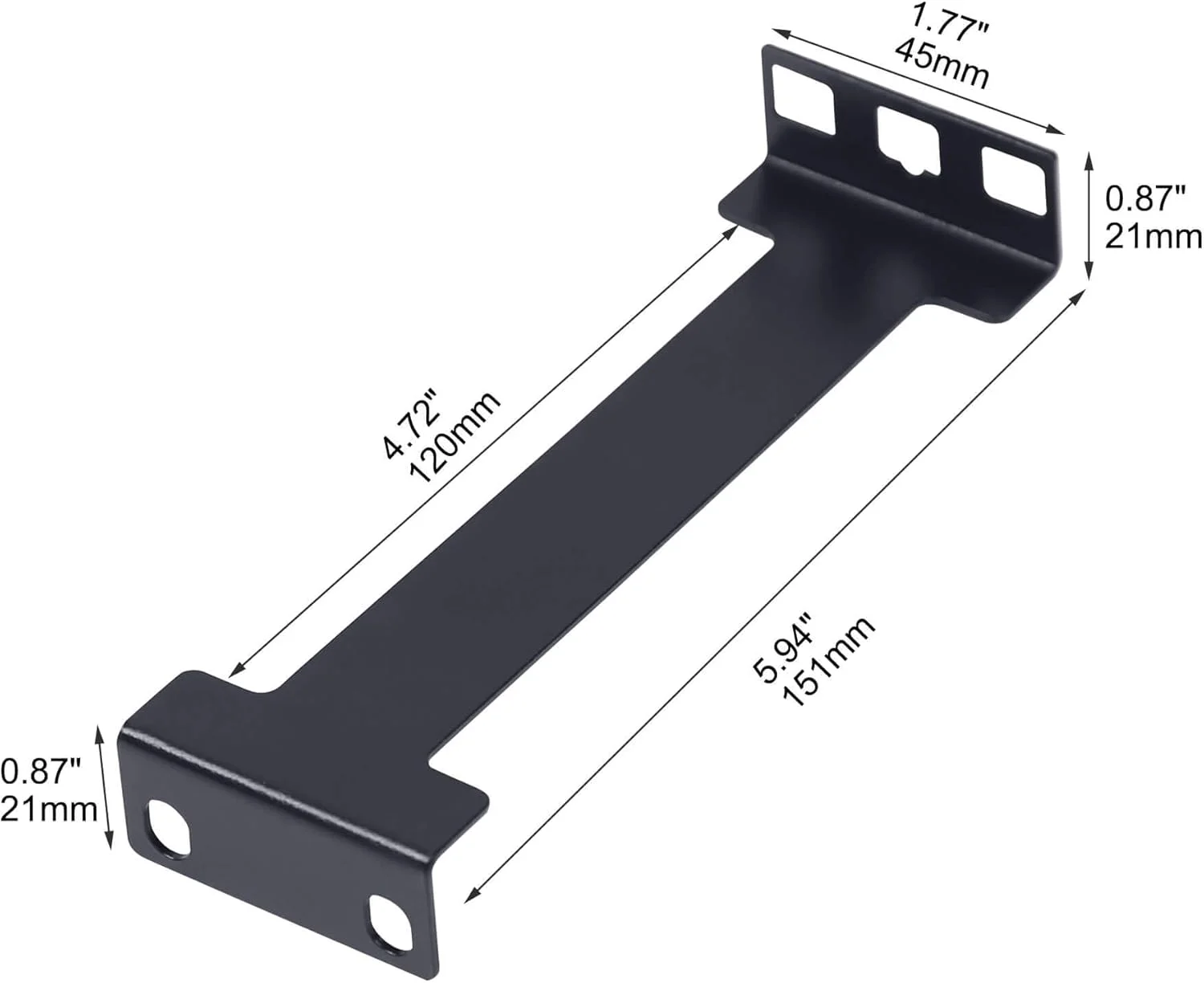 افزایش دهنده عمق رک سرور 6 اینچی Aiwaiufu، کیت آداپتور نصب رک فلزی مشکی برای سازگاری سرور