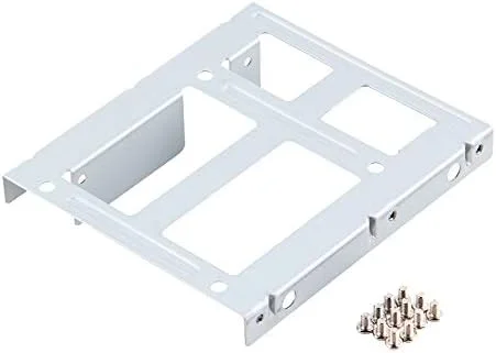 تبدیل کننده هارد دیسک آلومینیومی 2.5 اینچی SSD HDD به براکت رک آداپتور سینی درایو 3.5 اینچی با 12 پیچ
