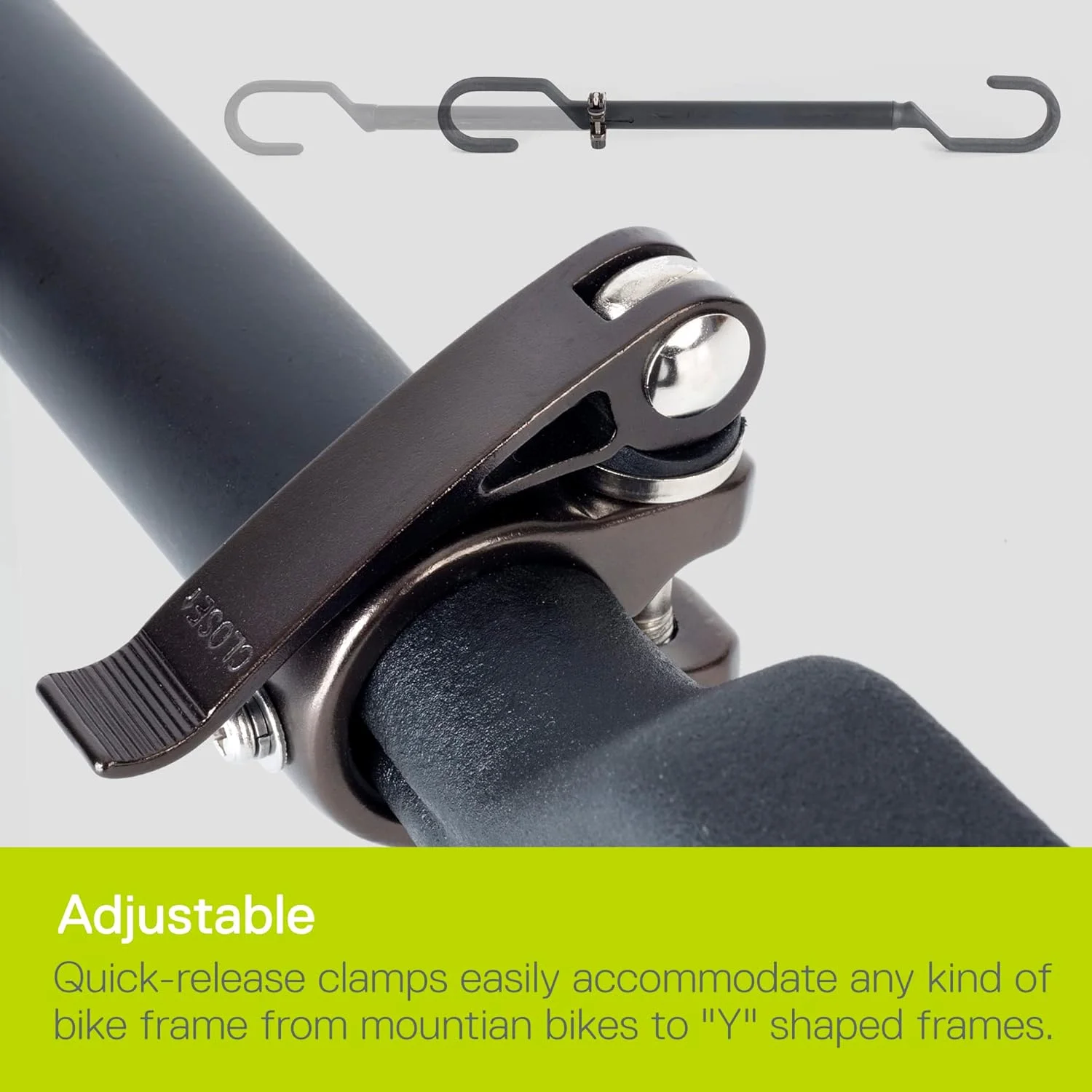 آداپتور میله عرضی دوچرخه از دلتا سایکل، آداپتور میله دوچرخه برای باربند دوچرخه - بست های رهاسازی سریع فورا تنظیم می شوند تا مناسب دوچرخه های کروز و MTB باشند - حداکثر 32.25 اینچ حداقل 23 اینچ میله آداپتور تلسکوپی باربند دوچرخه