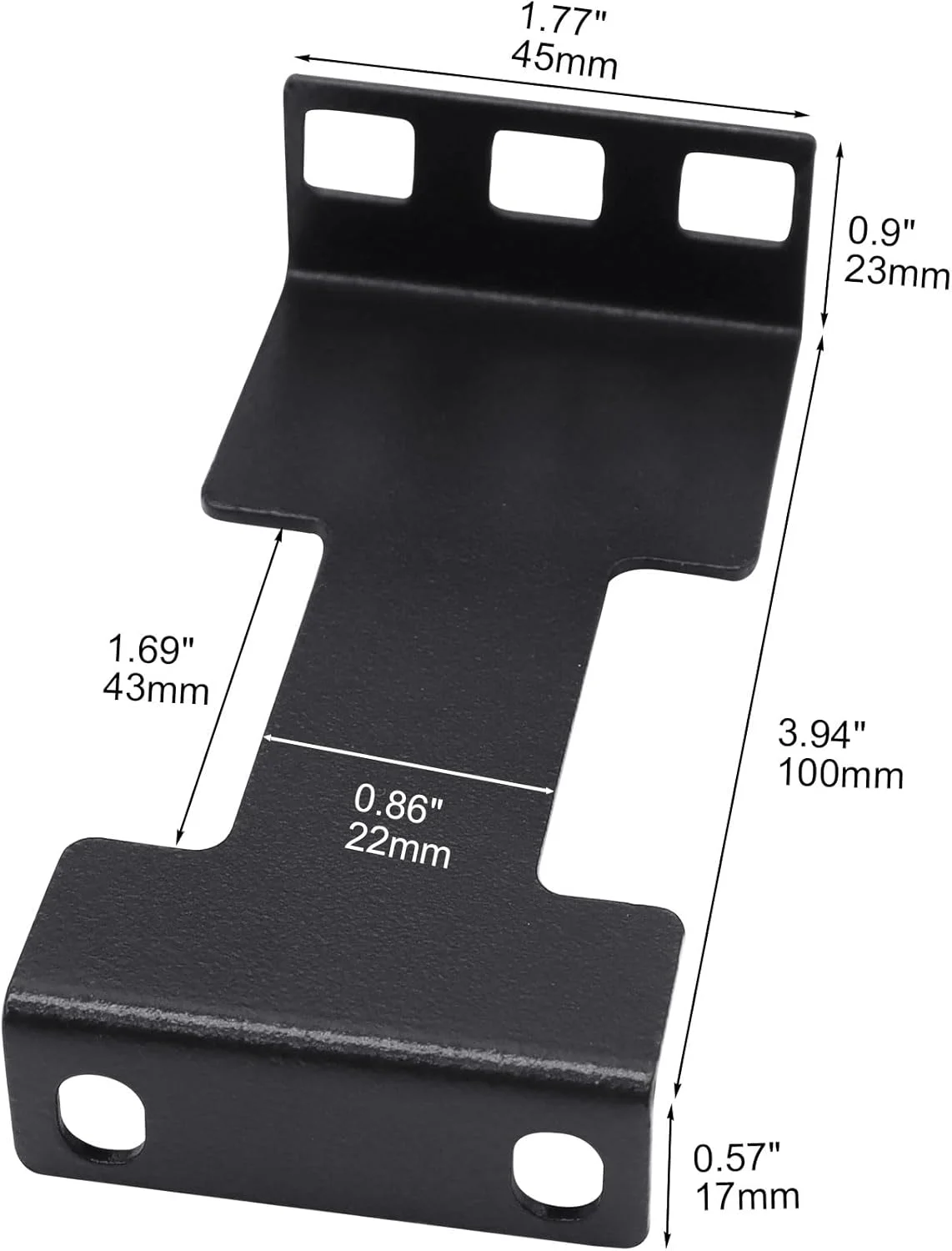 افزایش دهنده عمق رک سرور 1U، افزایش عمق 44.45 میلی متر، افزایش دهنده رک شبکه، کیت آداپتور رک فرورفته برای رک 1U، مشکی
