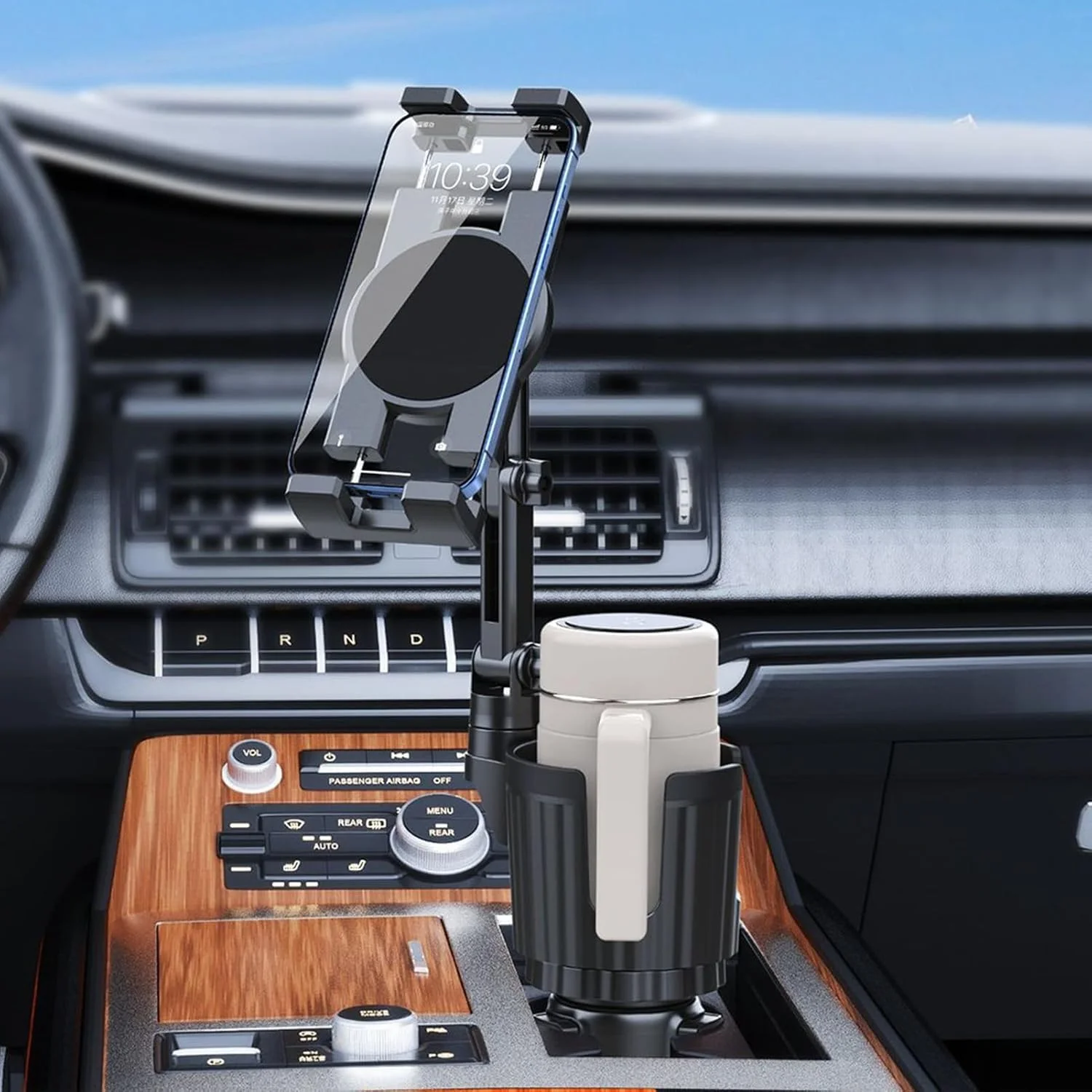 نگهدارنده تلفن همراه لیوانی برای خودرو، گسترش دهنده لیوان خودرو 2 در 1 با آداپتور قفسه نوشیدنی، سازگار با اکثر تلفن های هوشمند و بطری های آب نگهدارنده تلفن همراه لیوانی برای خودرو، گسترش دهنده لیوان خودرو 2 در 1 با آداپتور قفسه نوشیدنی، سازگار با اکثر تلفن های هوشمند و بطری های آب