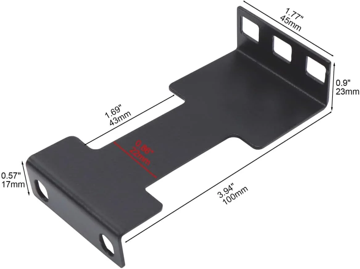 افزایش دهنده عمق رک سرور 1U، افزایش عمق 44.45 میلی متر، افزایش دهنده رک شبکه، کیت آداپتور رک فرورفته برای 1U