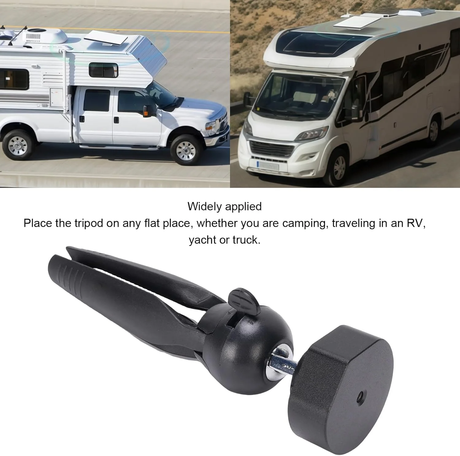 پایه سه پایه کوچک عمومی با آداپتور، کیت نصب سه پایه با ارتفاع و زاویه قابل تنظیم، کیت نصب آداپتور پایه آلیاژ آلومینیوم برای آنتن مینی V4 برای میله های قفسه سقفی فضای باز