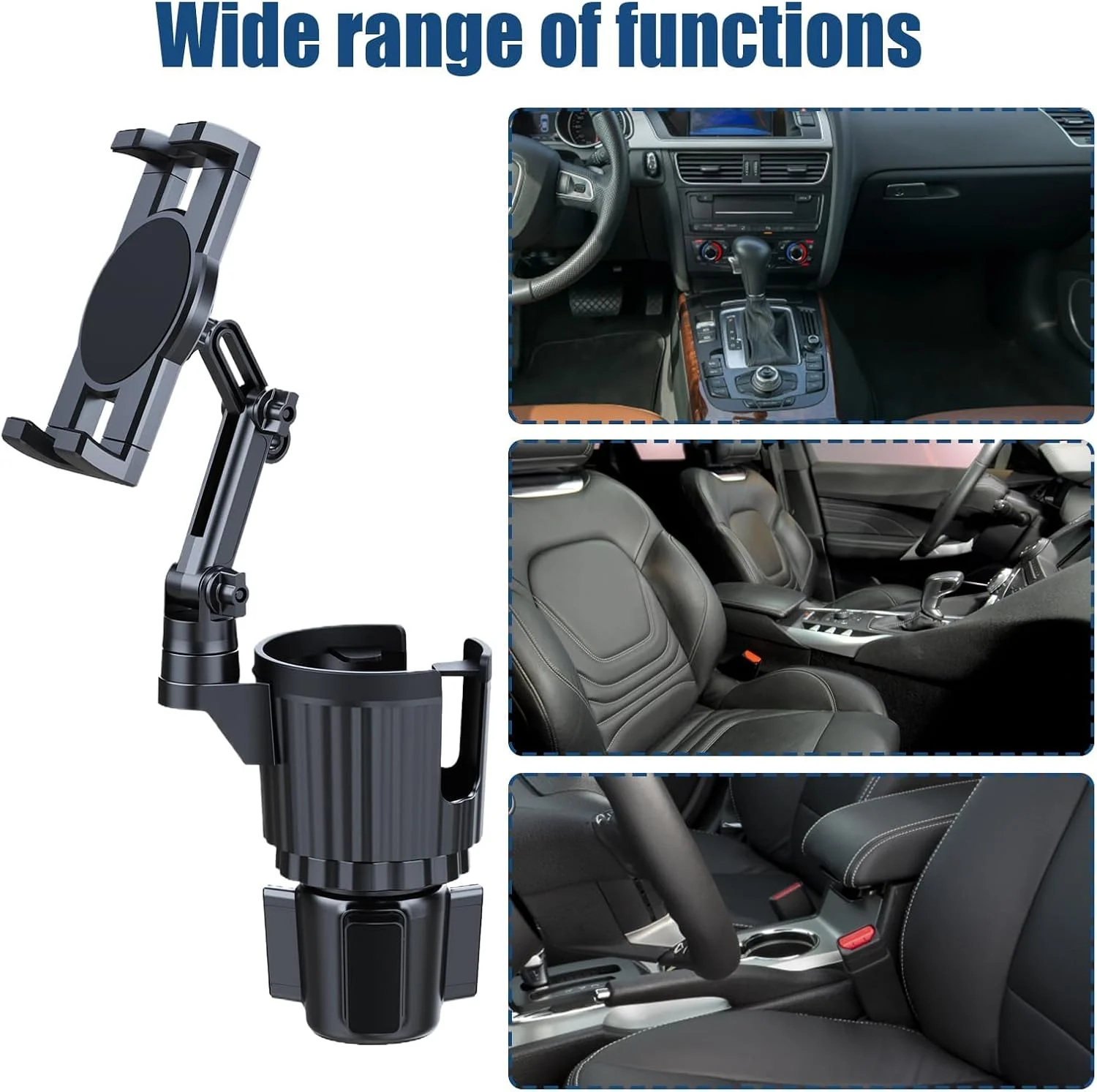 نگهدارنده تلفن همراه لیوانی برای خودرو، گسترش دهنده لیوان خودرو 2 در 1 با آداپتور قفسه نوشیدنی، سازگار با اکثر تلفن های هوشمند و بطری های آب نگهدارنده تلفن همراه لیوانی برای خودرو، گسترش دهنده لیوان خودرو 2 در 1 با آداپتور قفسه نوشیدنی، سازگار با اکثر تلفن های هوشمند و بطری های آب