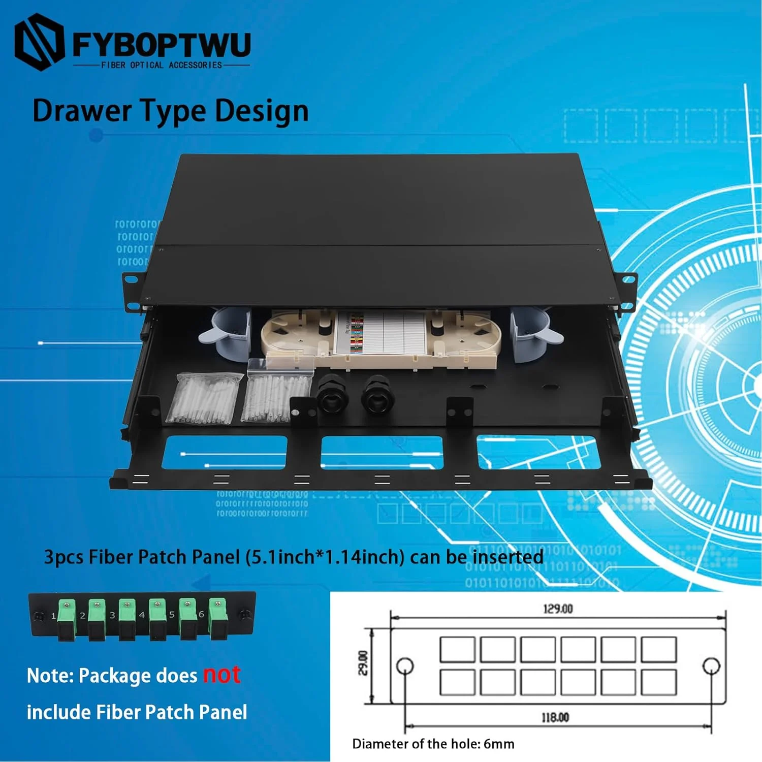 جعبه محفظه رک مونت فیبر نوری fyboptwu، 1 عدد، با 3 اسلات برای پنل یا کاست آداپتور LGX فیبر، طراحی نوع کشویی (امکان قرار دادن 3 عدد پنل پچ فیبر (5.1 اینچ * 1.14 اینچ) وجود دارد) جعبه محفظه رک مونت فیبر نوری fyboptwu، 1 عدد، با 3 اسلات برای پنل یا کاست آداپتور LGX فیبر، طراحی نوع کشویی (امکان قرار دادن 3 عدد پنل پچ فیبر (5.1 اینچ * 1.14 اینچ) وجود دارد)
