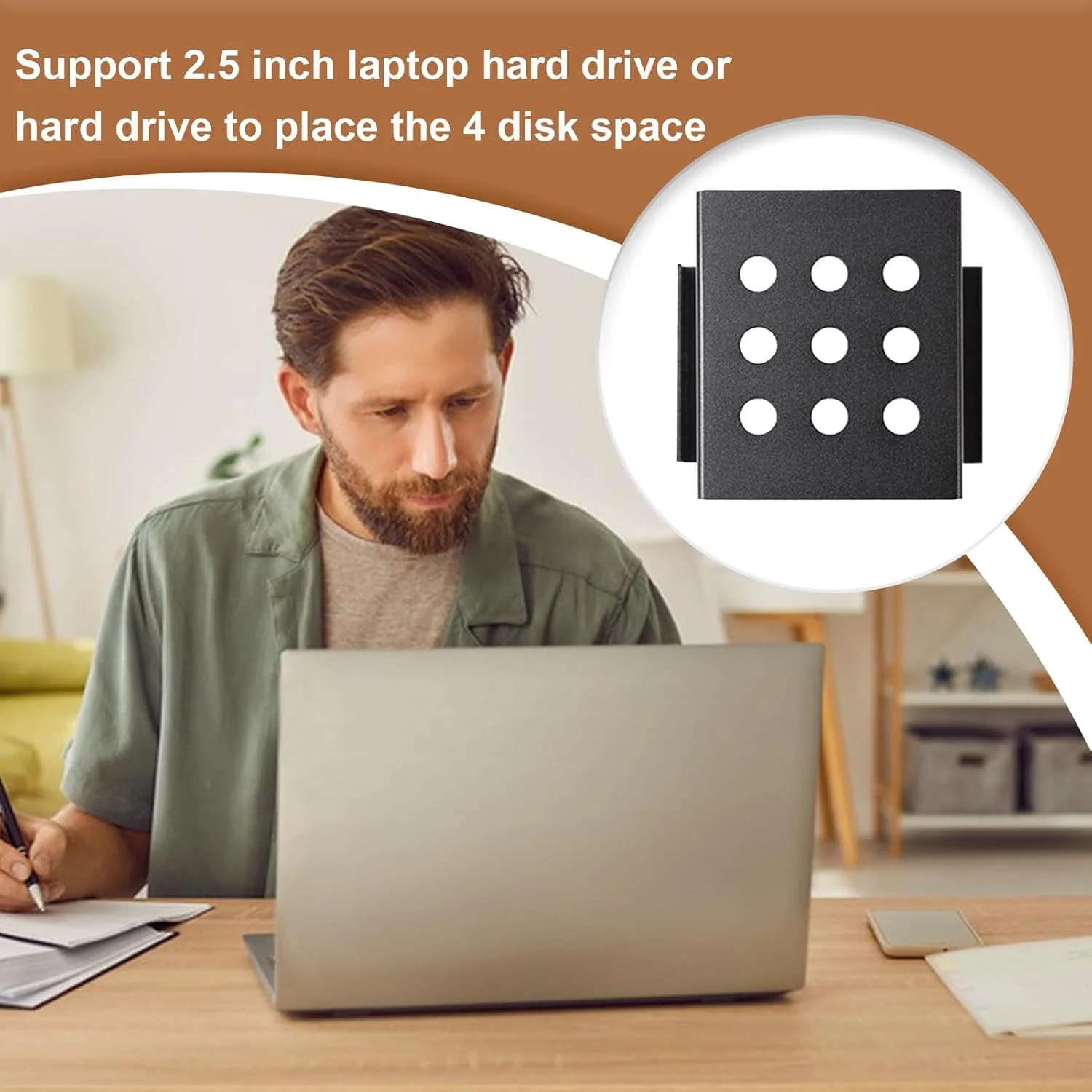 محفظه هارد دیسک - تبدیل کننده هارد دیسک 2.5 اینچی به 3.5 اینچی | آداپتور، استند ضد ضربه برای افزایش فضای ذخیره سازی، مناسب برای کامپیوتر، لپ تاپ و ایستگاه های کاری خانگی محفظه هارد دیسک - تبدیل کننده هارد دیسک 2.5 اینچی به 3.5 اینچی | آداپتور، استند ضد ضربه برای افزایش فضای ذخیره سازی، مناسب برای کامپیوتر، لپ تاپ و ایستگاه های کاری خانگی