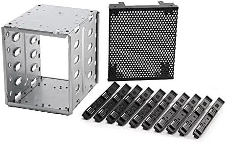 محفظه هارد دیسک HAKUNA، آداپتور قفس هارد دیسک SATA SAS HDD 5X3.5 اینچی، براکت نصب داخلی هارد دیسک با فضای فن برای کامپیوتر محفظه هارد دیسک HAKUNA، آداپتور قفس هارد دیسک SATA SAS HDD 5X3.5 اینچی، براکت نصب داخلی هارد دیسک با فضای فن برای کامپیوتر