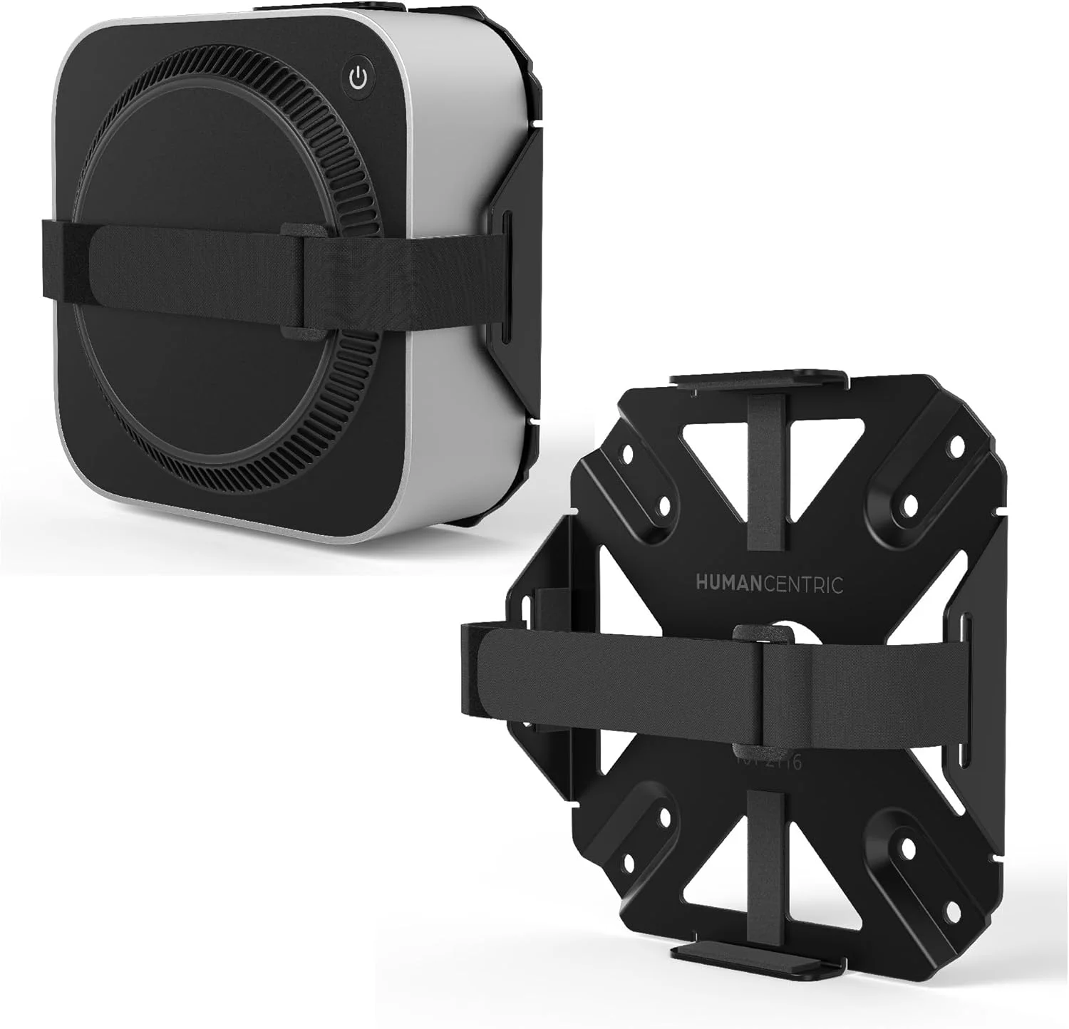 پایه HumanCentric سازگار با مک مینی 2024، آداپتور نصب سفارشی برای دیوار، رک، زیر میز، پشت مانیتور، الگوهای VESA 75x75 میلی‌متر و 100x100 میلی‌متر، با مدل‌های قدیمی‌تر کار نمی‌کند