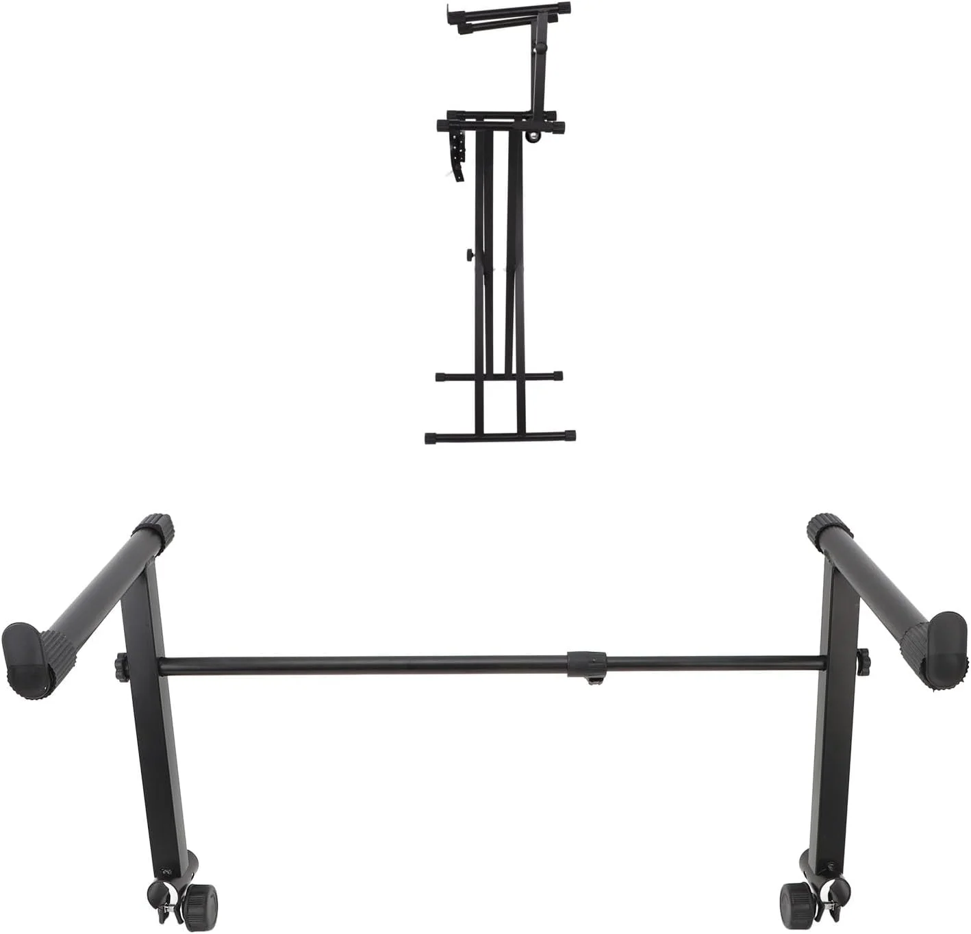 آداپتور پایه کیبورد دو طبقه Jiawu نصب آسان پایه پیانوی الکترونیکی L شکل برای کیبوردهای دوتایی - طراحی جداشدنی