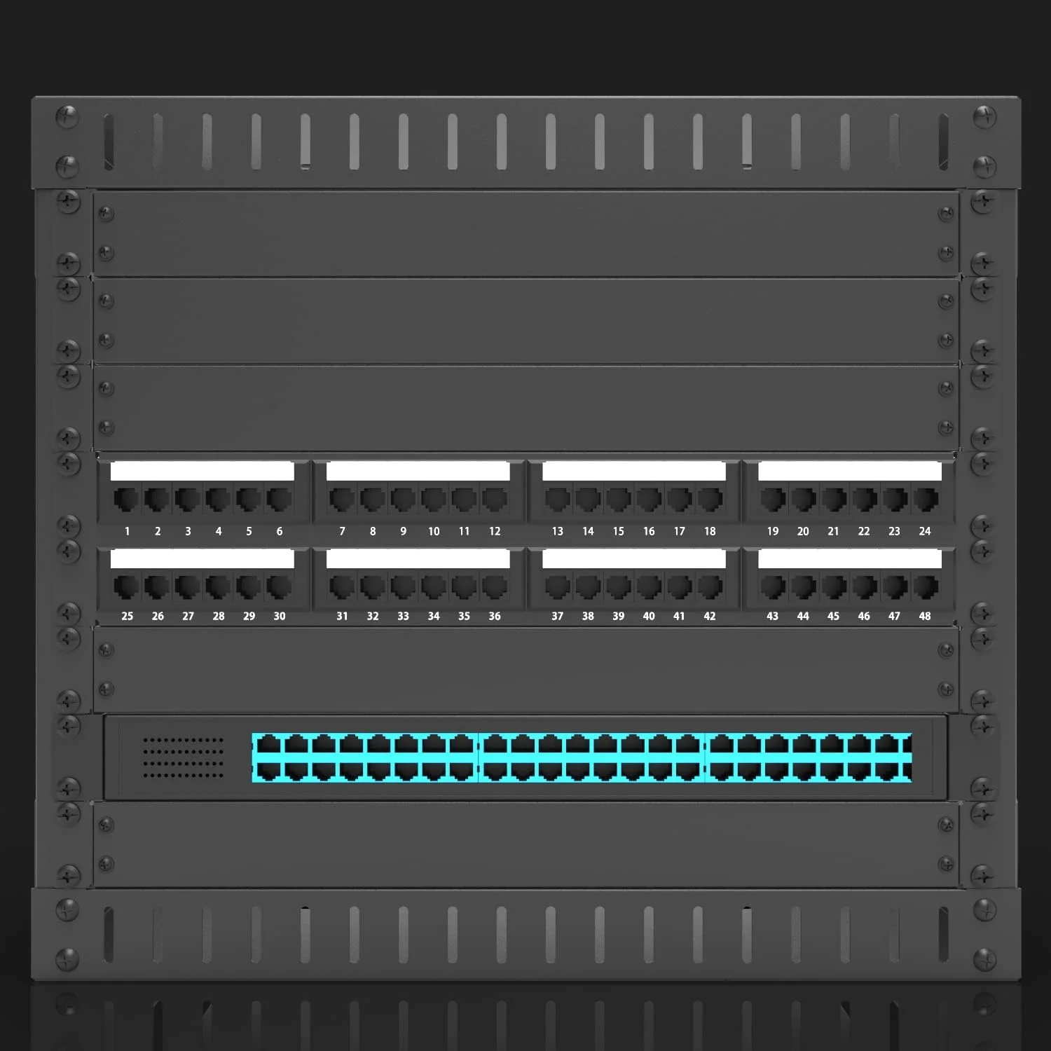 پنل خالی رک 1U Jingchengmei برای محفظه رک سرور 19 اینچی یا کابینت شبکه، مونتاژ نشده، مشکی (ABPA) پنل خالی رک 1U Jingchengmei برای محفظه رک سرور 19 اینچی یا کابینت شبکه، مونتاژ نشده، مشکی (ABPA)