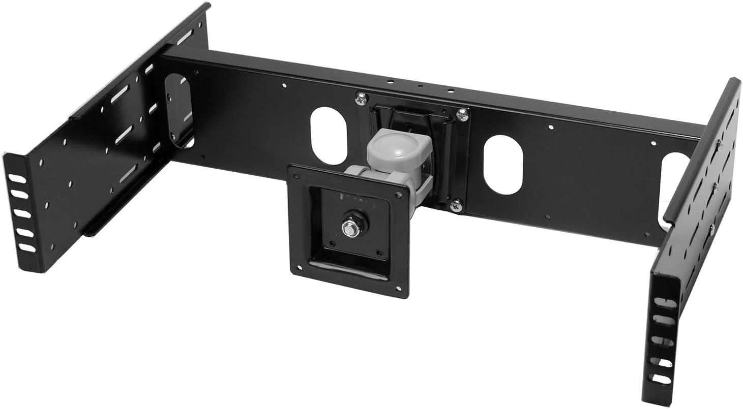 کیت آداپتور نصب مانیتور/تلویزیون LCD با استاندارد VESA مدل RLCD-FRAME2BK12K1، پشتیبانی از مانیتورهای LCD از 15 تا 24 اینچ و مینی کامپیوتر Intel NUC برای نصب در رک 19 اینچی با 2 یا 4 ستون