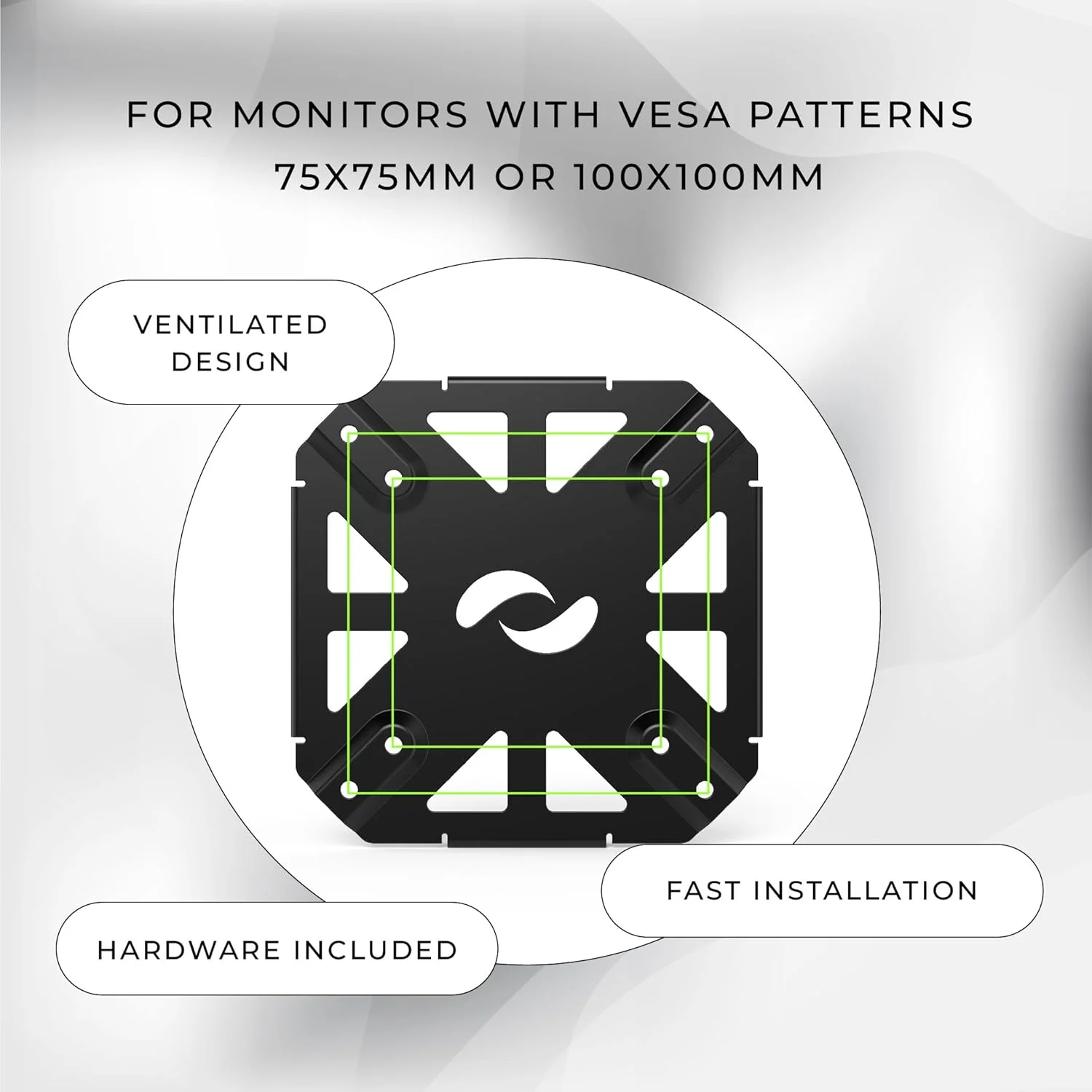 پایه HumanCentric سازگار با مک مینی 2024، آداپتور نصب سفارشی برای دیوار، رک، زیر میز، پشت مانیتور، الگوهای VESA 75x75 میلی‌متر و 100x100 میلی‌متر، با مدل‌های قدیمی‌تر کار نمی‌کند