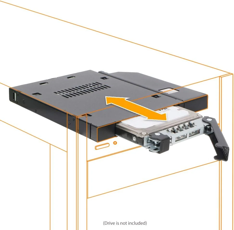 محفظه هارد درایو 2.5 اینچی SATA/SAS ICY DOCK با قابلیت تعویض سریع، آداپتور کدی برای لپ تاپ با درایو Slim ODD یا Slim FDD - مدل ToughArmor MB411SPO-B