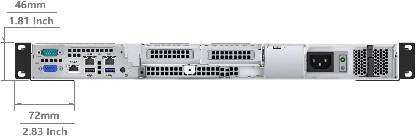 ریل قفسه سرور یونیورسال 1U با قابلیت نصب روی رک 4 ستونی برای Dell Compaq HP IBM APC - عمق قابل تنظیم 42-75 سانتی متر - ظرفیت 50 کیلوگرم (ریل های 42-75 سانتی متری)