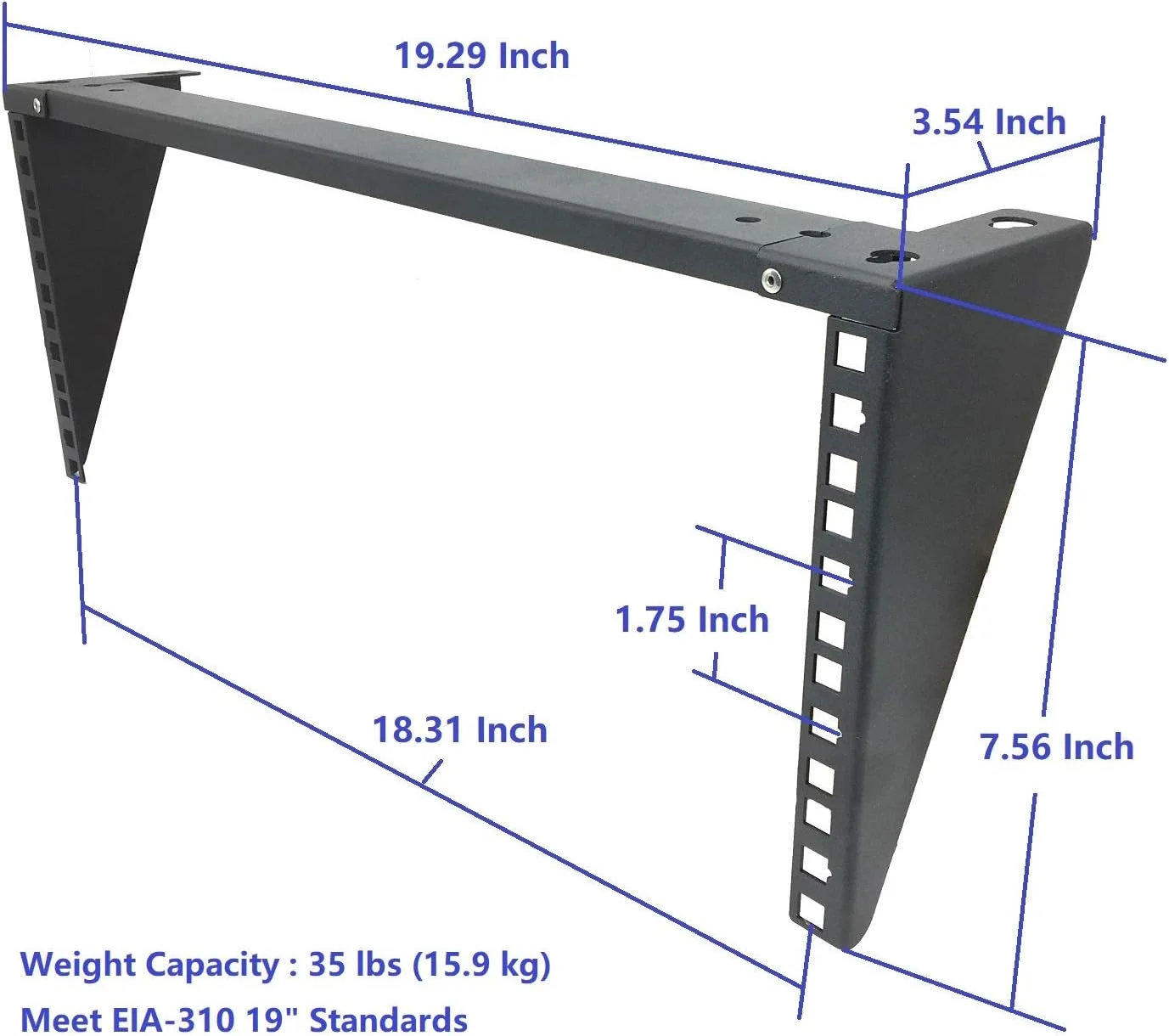 رک دیواری تاشو عمودی 4 یونیت 19 اینچی سبک Jingchengmei مدل (4U35P)