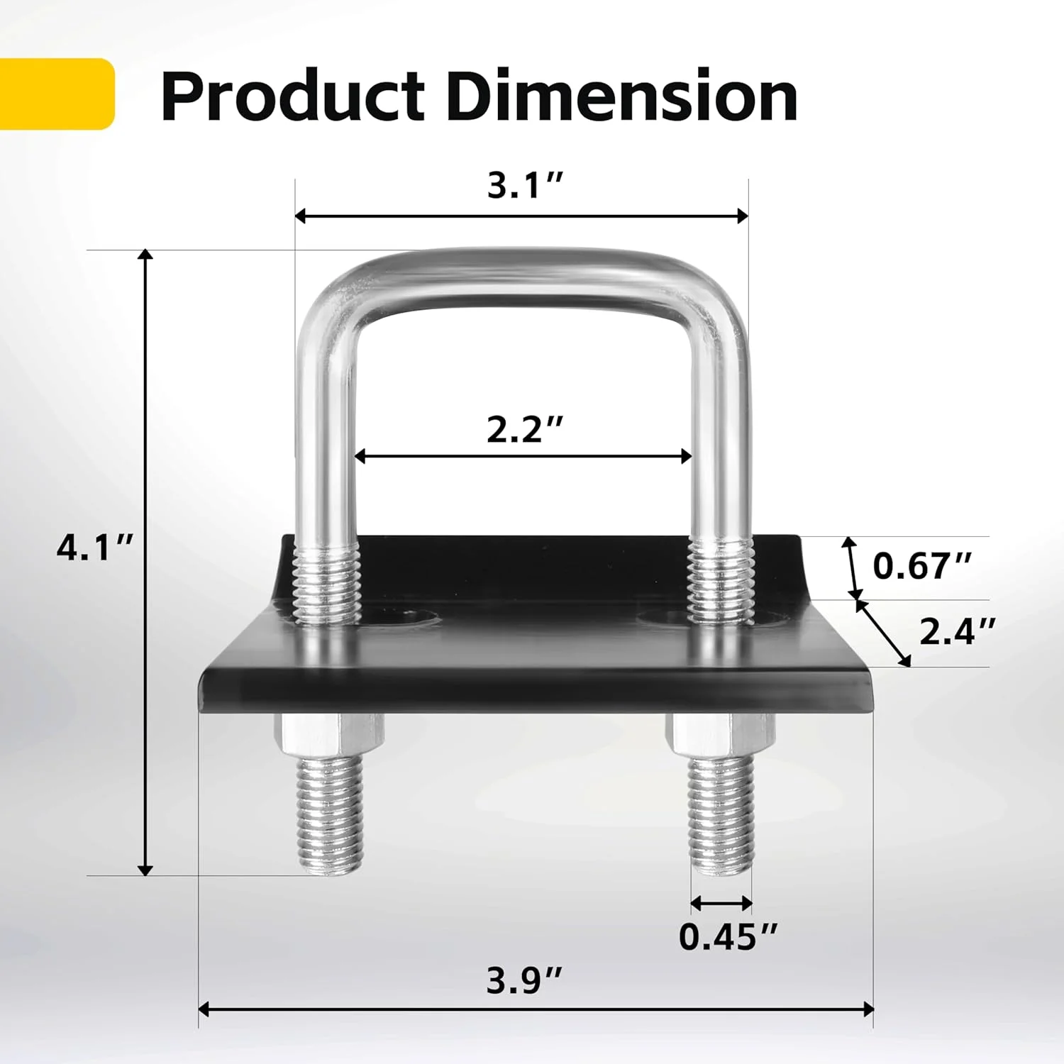تثبیت کننده گیره مالبند مکس‌هال مدل 50023، ضد لرزش برای گیره‌های 1.25 تا 2 اینچی، کاهش حرکت در باربندهای متصل به گیره و باربند دوچرخه