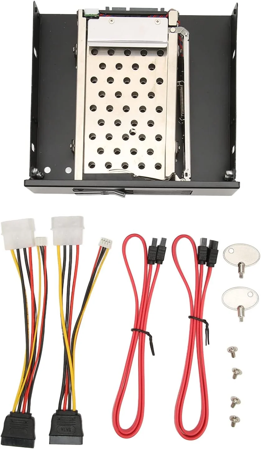 براکت نصب 2.5 اینچی، رک موبایل داخلی، استیل ضد زنگ ABS با سرعت 6 گیگابیت بر ثانیه، آداپتور محفظه درایو 2.5 تا 5.25 اینچی برای رسانه ذخیره سازی کامپیوتر سرور