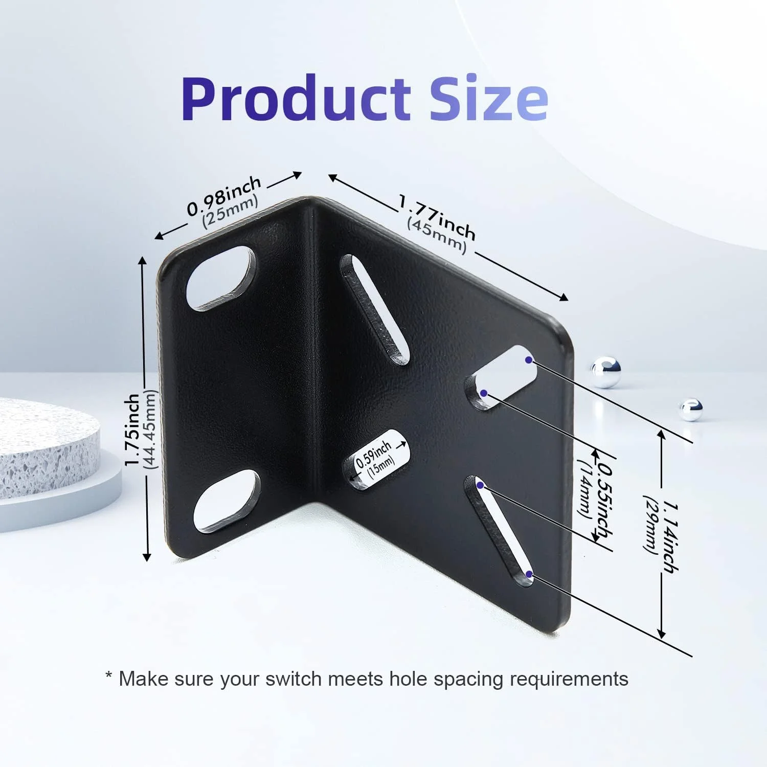 کیت نصب رک یونیورسال 1U با فاصله سوراخ قابل تنظیم، سازگار با اکثر سوئیچ‌های سیسکو، نت‌گیر، دل، دی-لینک، لینکسیس، ترندنت و بوفالو تک