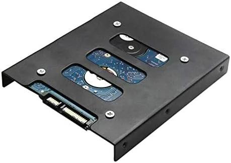 تبدیل کننده فلزی هارد درایو SSD/HDD از 2.5 اینچ به 3.5 اینچ، براکت نصب برای کامپیوتر، مشکی