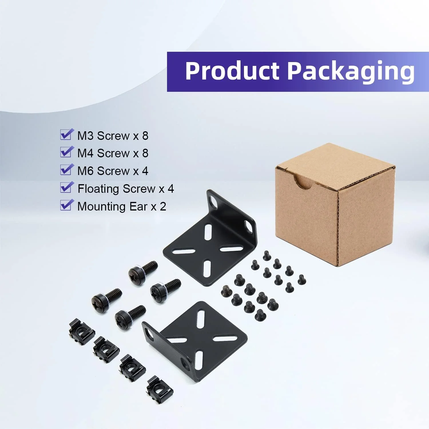 کیت نصب رک یونیورسال 1U با فاصله سوراخ قابل تنظیم، سازگار با اکثر سوئیچ‌های سیسکو، نت‌گیر، دل، دی-لینک، لینکسیس، ترندنت و بوفالو تک