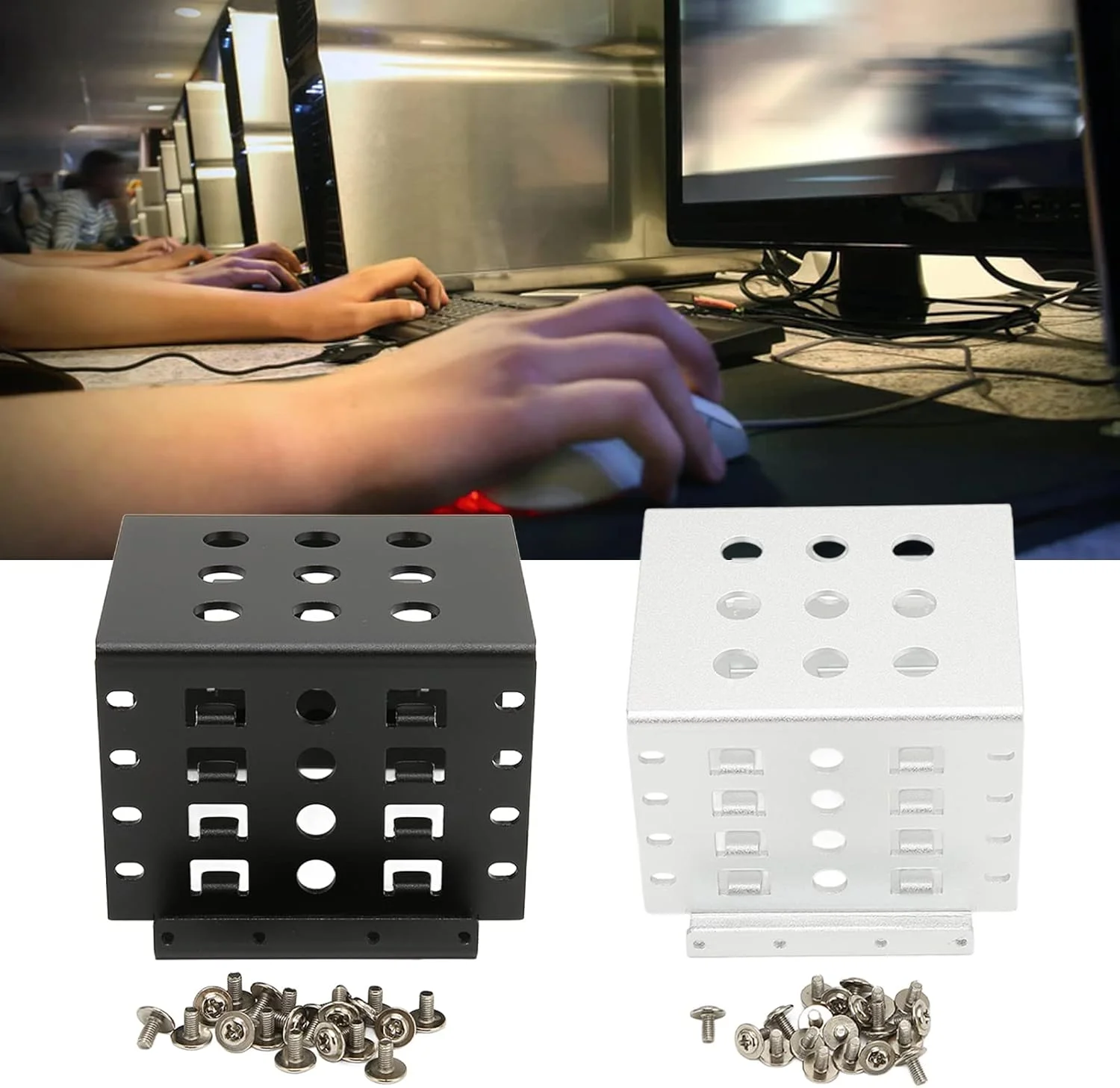 براکت نصب هارد دیسک plplaaoo، آلیاژ آلومینیوم 2.5 اینچی با طراحی توخالی، سختی بالا، محفظه هارد درایو 2.5 اینچی، نصب آسان، آداپتور هارد دیسک، نگهدارنده رک موبایل (مشکی)، رک هارد دیسک براکت نصب هارد دیسک plplaaoo، آلیاژ آلومینیوم 2.5 اینچی با طراحی توخالی، سختی بالا، محفظه هارد درایو 2.5 اینچی، نصب آسان، آداپتور هارد دیسک، نگهدارنده رک موبایل (مشکی)، رک هارد دیسک