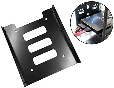 تبدیل کننده فلزی هارد درایو SSD/HDD حرفه ای 2.5 اینچ به 3.5 اینچ، براکت نگهدارنده نصب هارد SSD برای کامپیوتر - مشکی
