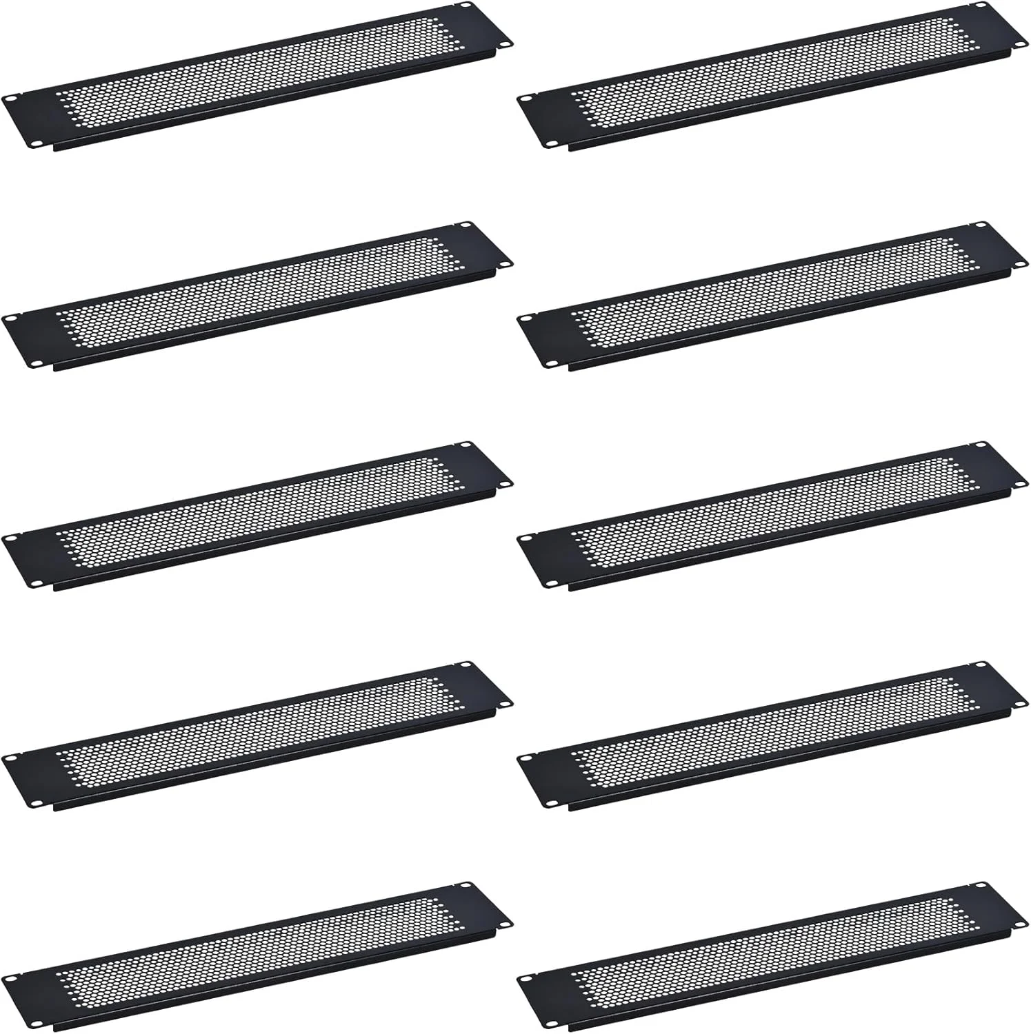 پنل فاصله گذار قفسه ۲U رک‌پث با تهویه (بسته ۱۰ عددی) برای محفظه رک سرور ۱۹ اینچی یا کابینت شبکه