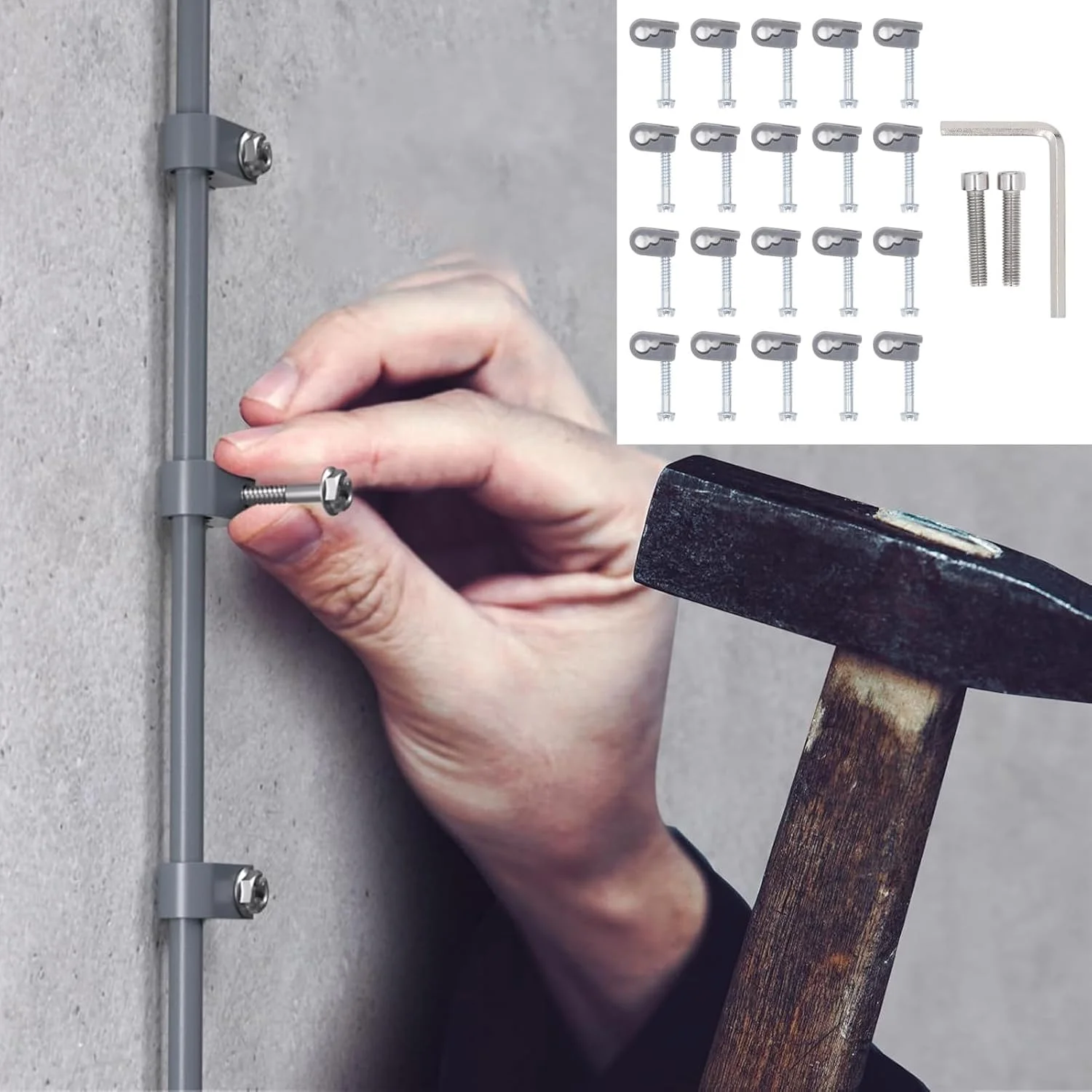 لوازم جانبی نصب ماهواره، کیت نصب ماهواره، کیت براکت میله آداپتور لوله ماهواره، کیت رک سقفی آلومینیومی ضخیم شده