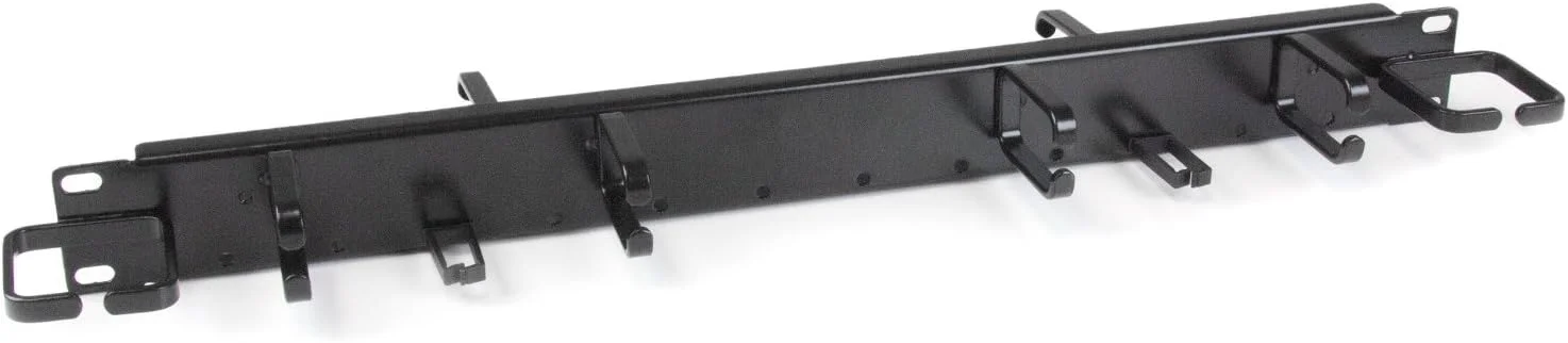 پنل مدیریت کابل رک سرور افقی StarTech.com 1U 19 اینچی - سازمان دهنده سیم شبکه و داده با داکت های انگشتی و قلاب های حلقه ای D عمودی/افقی (CMPNL1UC)