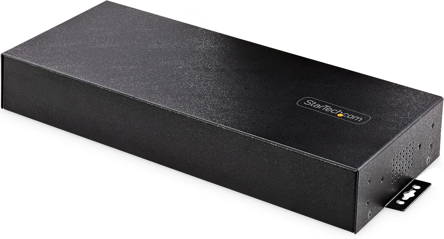 هاب صنعتی 16 پورت USB 5Gbps استار تک با آداپتور برق، فلزی، قابل نصب روی DIN/سطح/رک، هاب/سوئیچ دوگانه