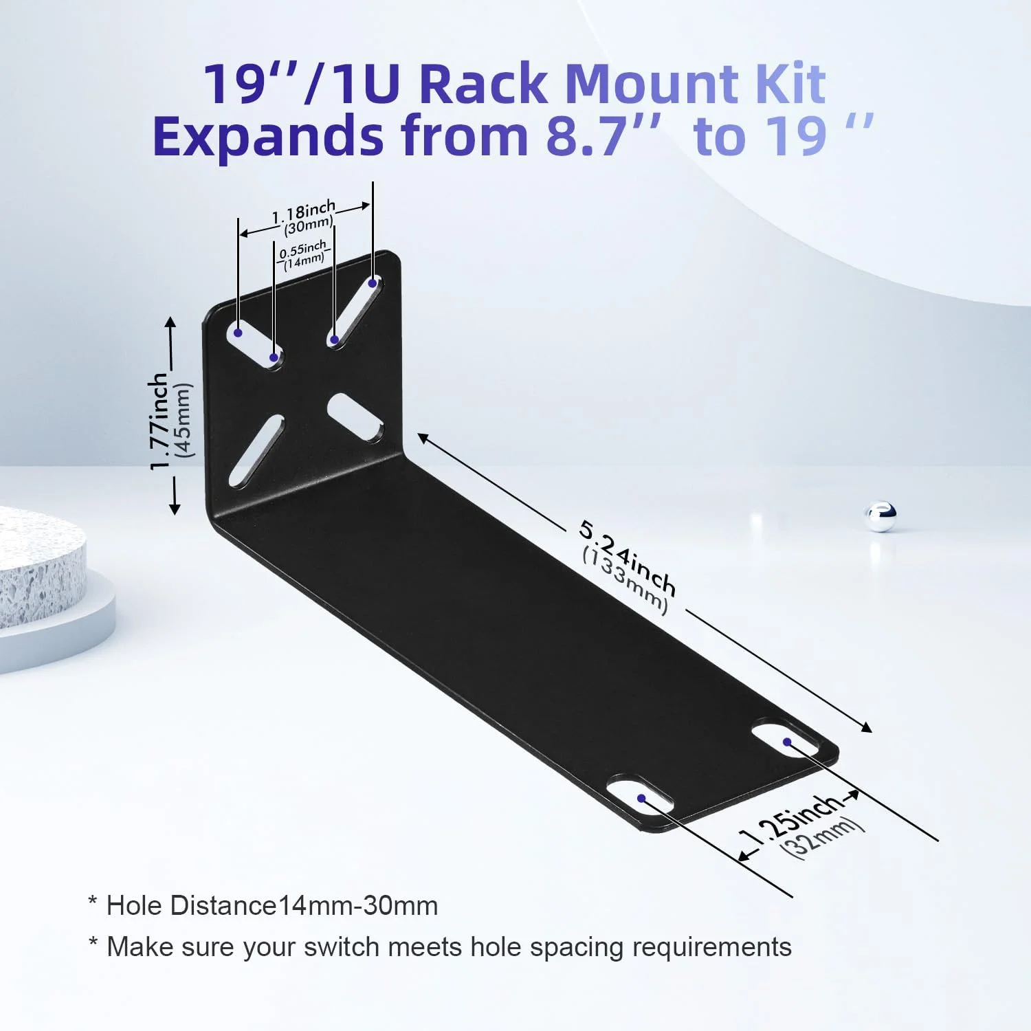 کیت نصب رک برای سوئیچ های 22 سانتی متری، گوش های رک قابل تنظیم برای محصولات Netgear، Cisco، D-Link، TRENDnet و HP، نصب تجهیزات 22 سانتی متری در رک 48 سانتی متری، فاصله سوراخ قابل تنظیم 14-30 میلی متر کیت نصب رک برای سوئیچ های 22 سانتی متری، گوش های رک قابل تنظیم برای محصولات Netgear، Cisco، D-Link، TRENDnet و HP، نصب تجهیزات 22 سانتی متری در رک 48 سانتی متری، فاصله سوراخ قابل تنظیم 14-30 میلی متر