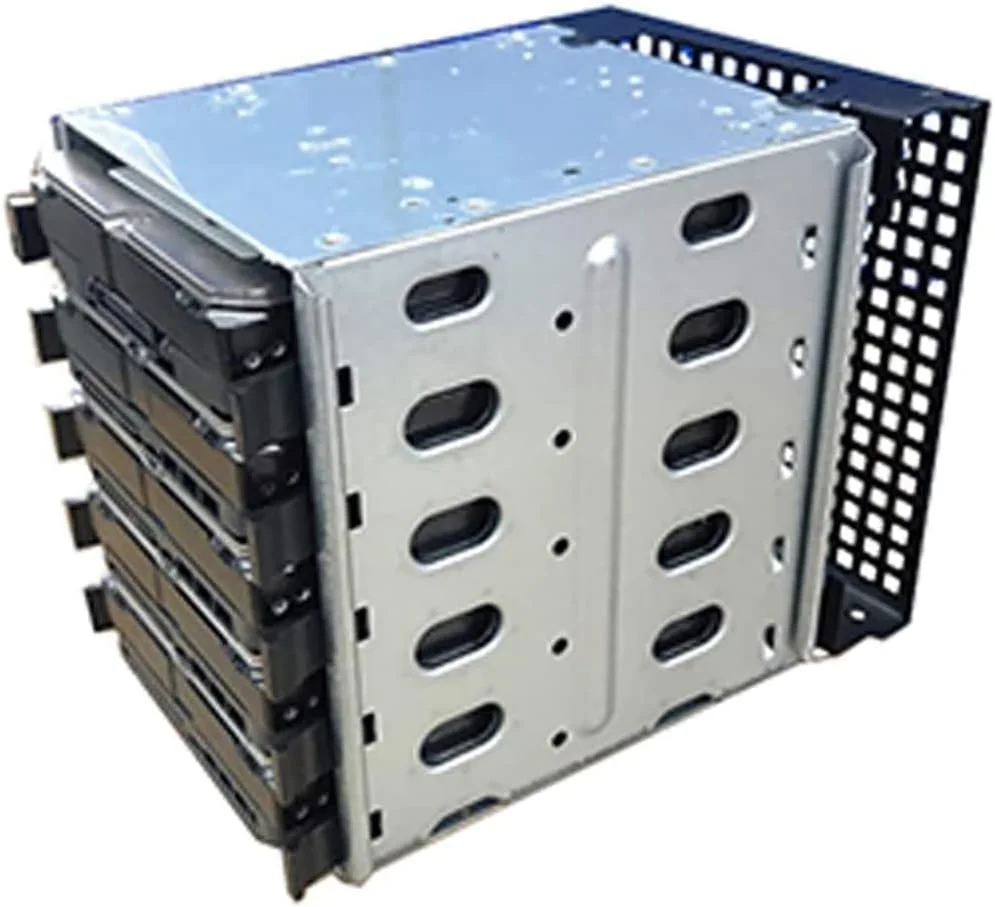 محفظه هارد دیسک Tagtight، تبدیل 5.25 اینچ به 5 عدد 3.5 اینچ، محفظه و سینی هارد دیسک، ساخته شده از ورق فولادی گالوانیزه (نقره ای)