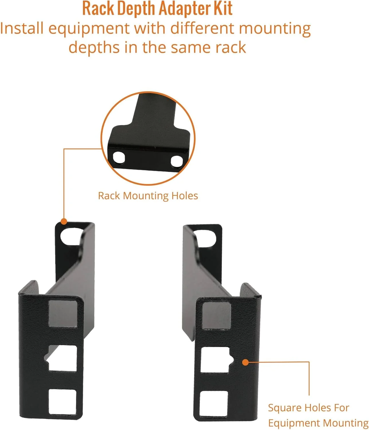افزایش دهنده عمق رک سرور Tecmojo - 1U - عمق 4 اینچ - آداپتور رک فرورفته - کیت آداپتور نصب رک - افزایش دهنده رک شبکه