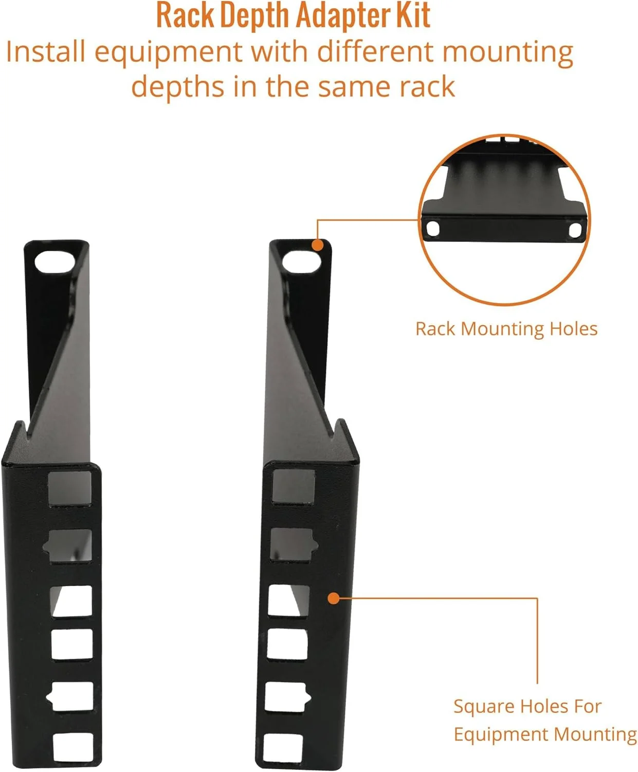 افزایش دهنده عمق رک سرور Tecmojo - 2U - عمق 4 اینچ - آداپتور رک فرورفته - کیت آداپتور نصب رک - افزایش دهنده رک شبکه
