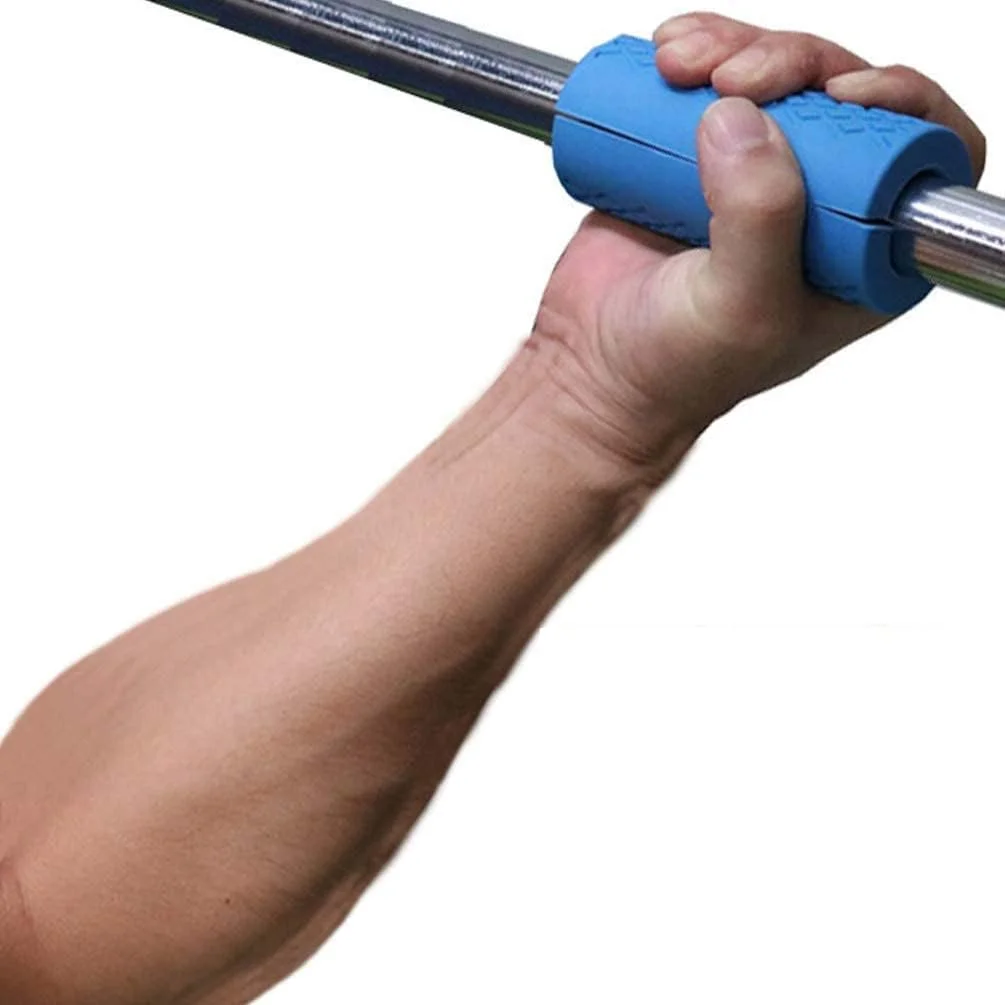 گریپ هالتر - گریپ های ضخیم برای وزنه برداری 1 اینچی - دسته دمبل کاهش استرس محافظ دست آلفا گریپ نوار بارفیکس آداپتور بازوی بلستر برای هالترهای استاندارد شش ضلعی/دوسر بازو/سه سر بازو/رزوه ای/شراگ.