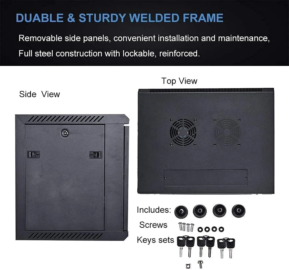 رک دیواری 9 یونیت XFORM - محفظه رک سرور - 600mm(عرض) x 450mm(عمق) x 500mm(ارتفاع)