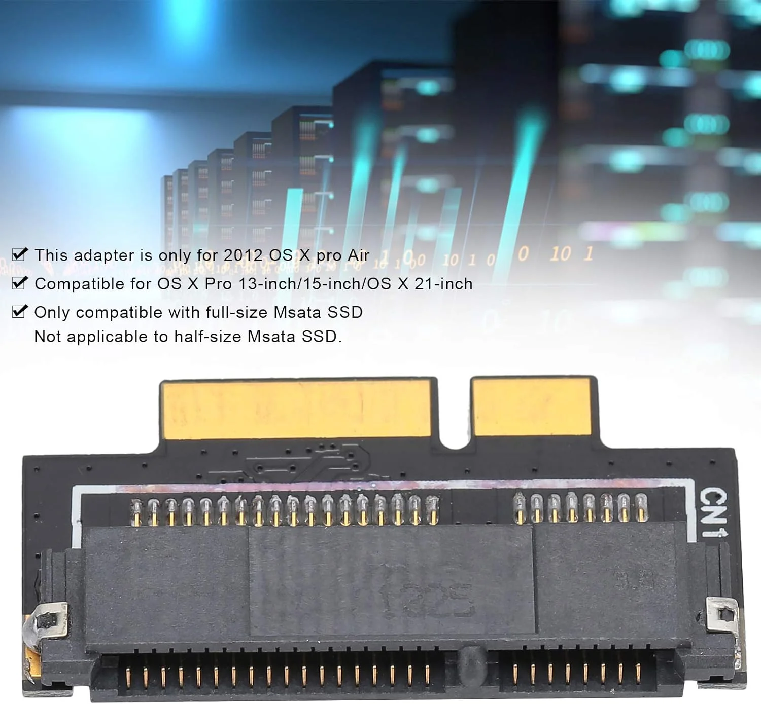 کارت آداپتور MSATA به 17+7 پین، کارت آداپتور MSATA به 17+7 پین مدل 2012 برای تبدیل OS X با براکت قفسه توسعه، حمل و نگهداری آسان کارت آداپتور MSATA به 17+7 پین، کارت آداپتور MSATA به 17+7 پین مدل 2012 برای تبدیل OS X با براکت قفسه توسعه، حمل و نگهداری آسان